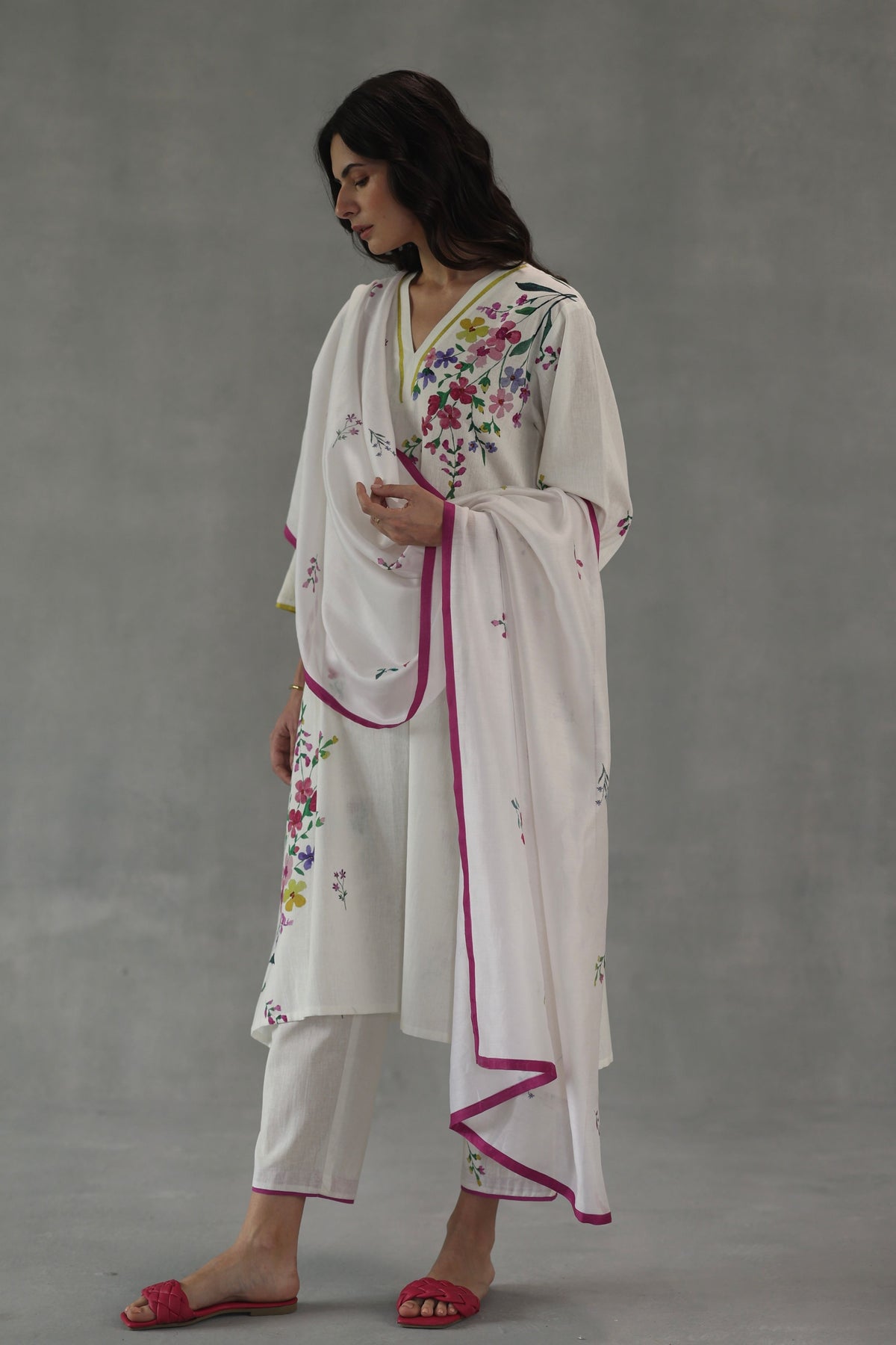 White Viola Kurta Set