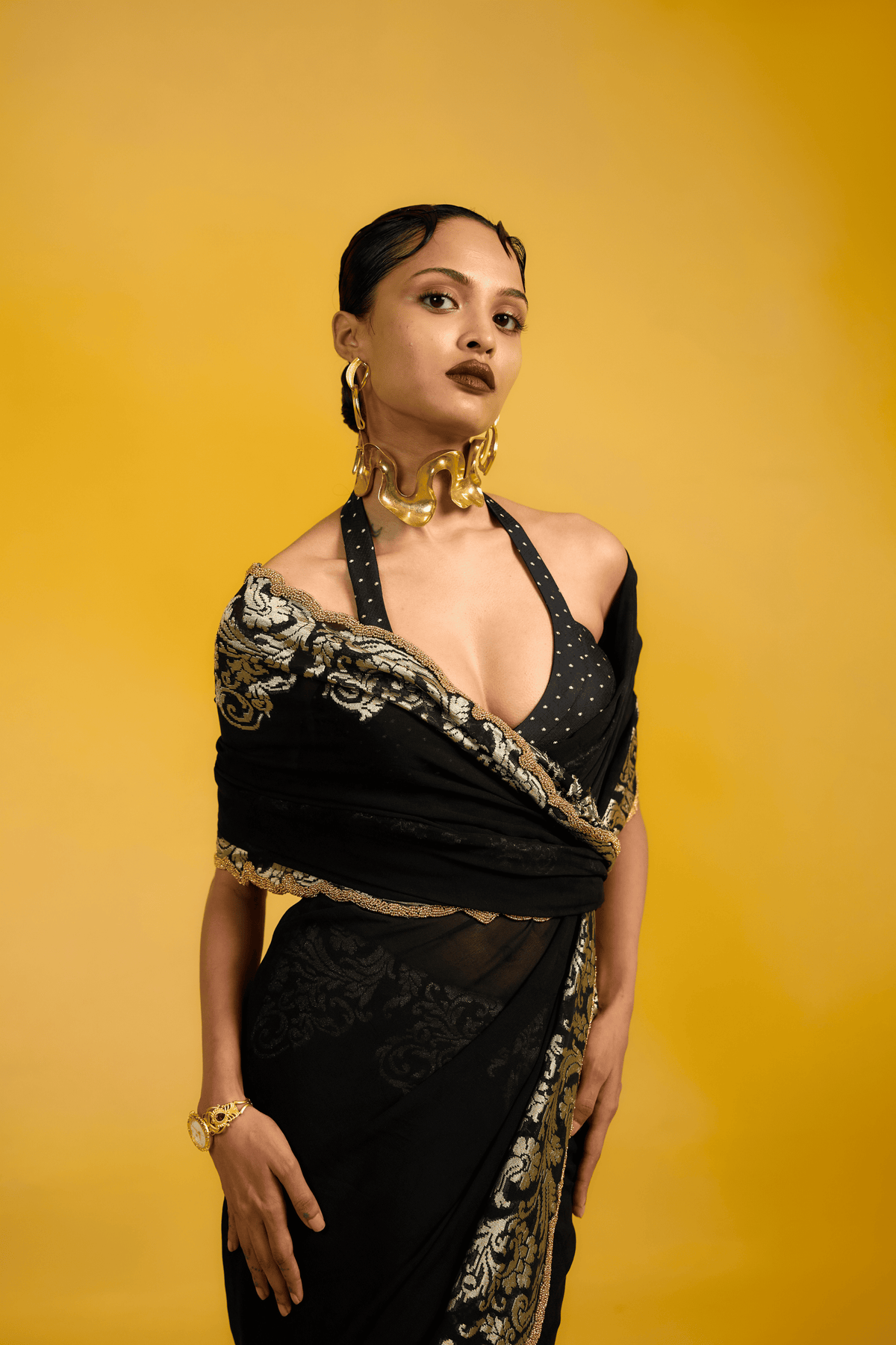 The Noir Saree