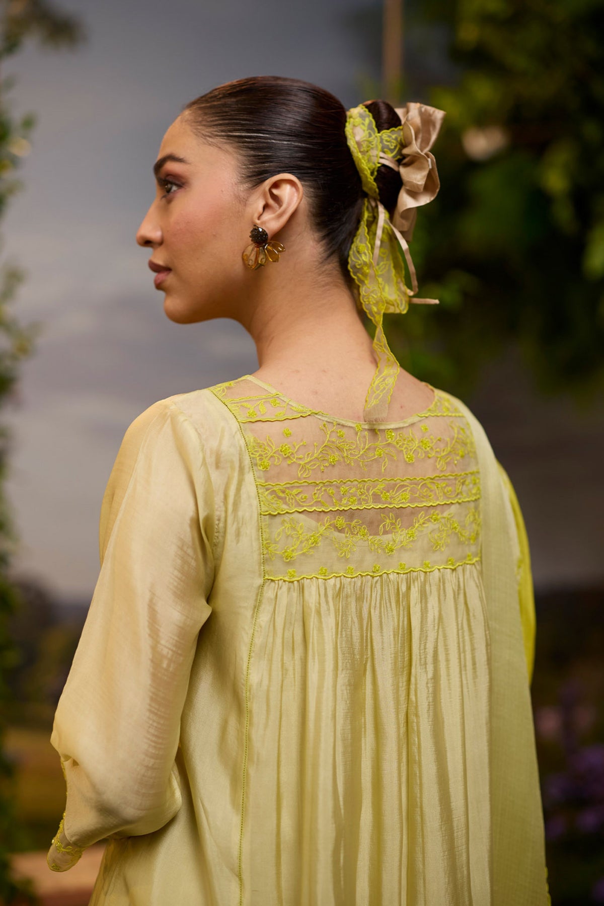 Woodland Stories Embroidered Yellow Kurta Set