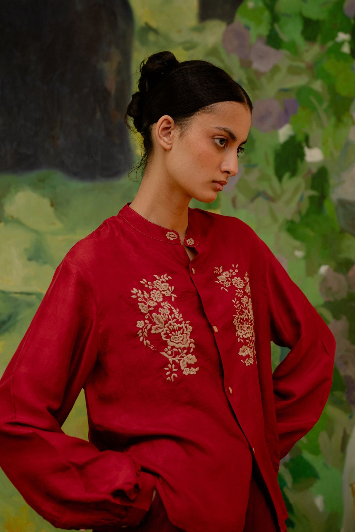 Crimson Red Sara Shirt