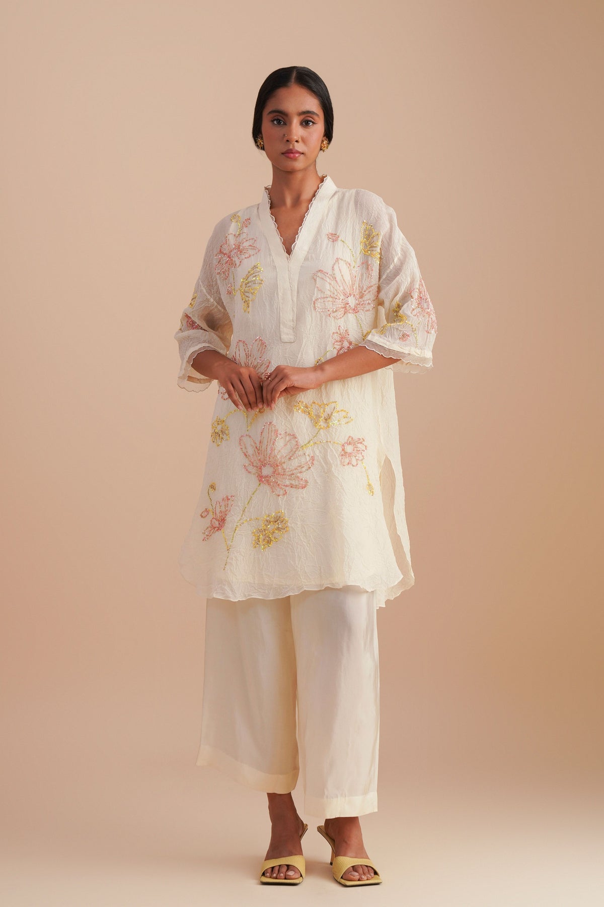 Ecru Floral Co-ord Set