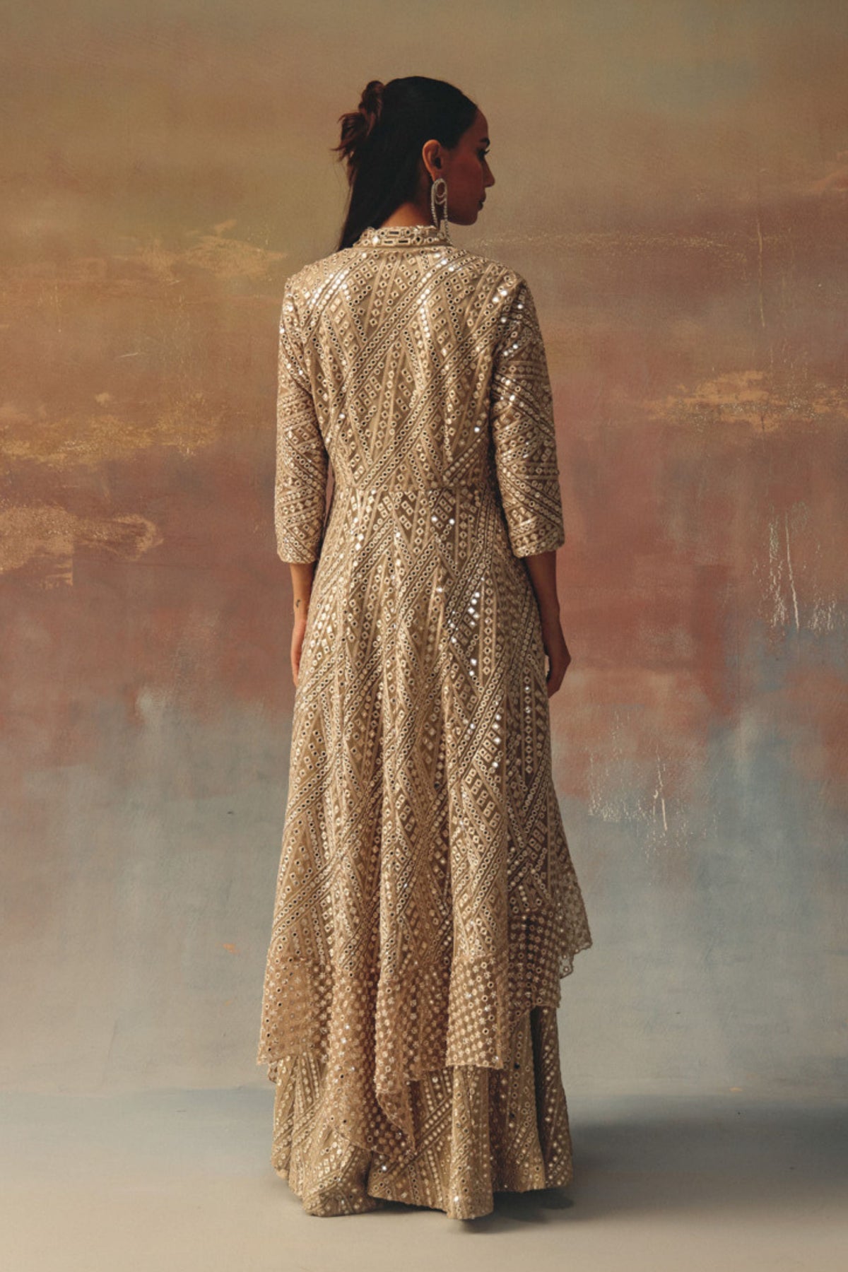 Gold Flared Sharara