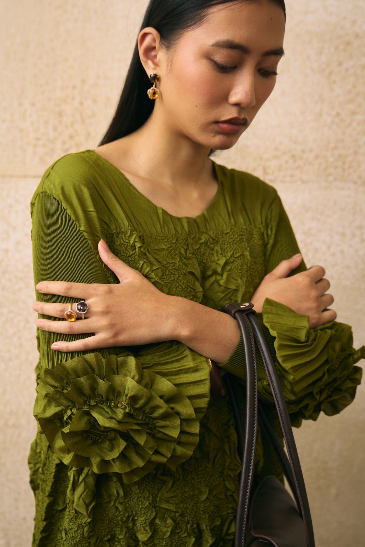 Lime Green Vallia  Dress