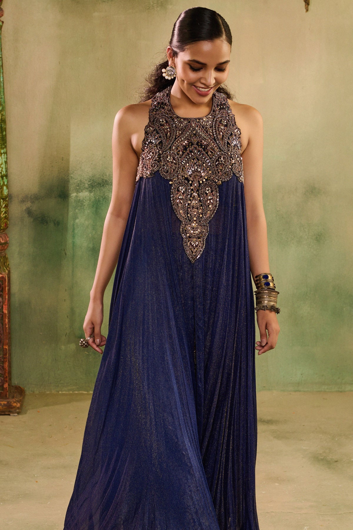 Begum Midnight Blue Kurta Set