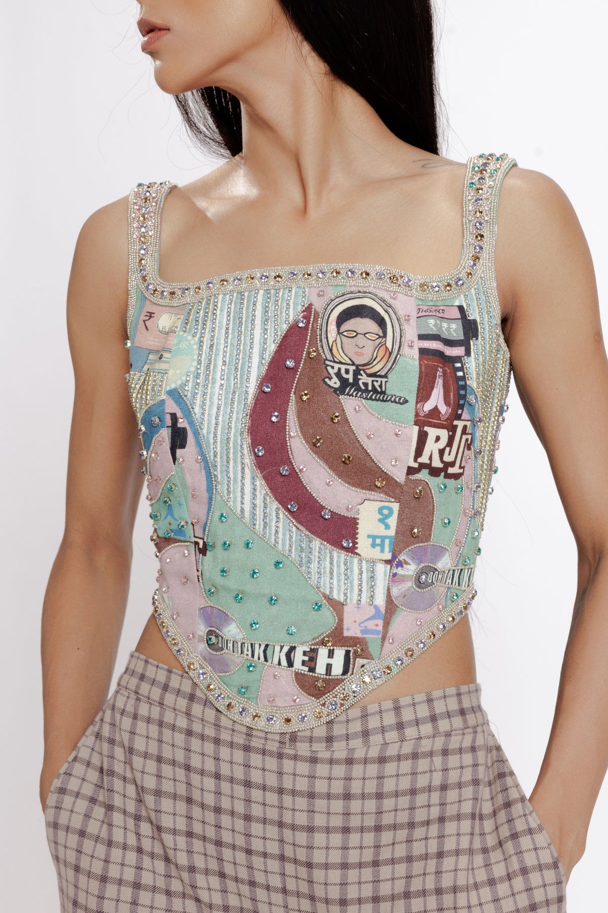 Filmy Embroidered Corset