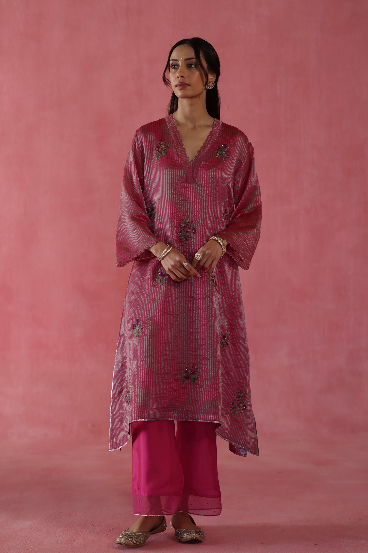Fuschia Shakkar Kurta Set