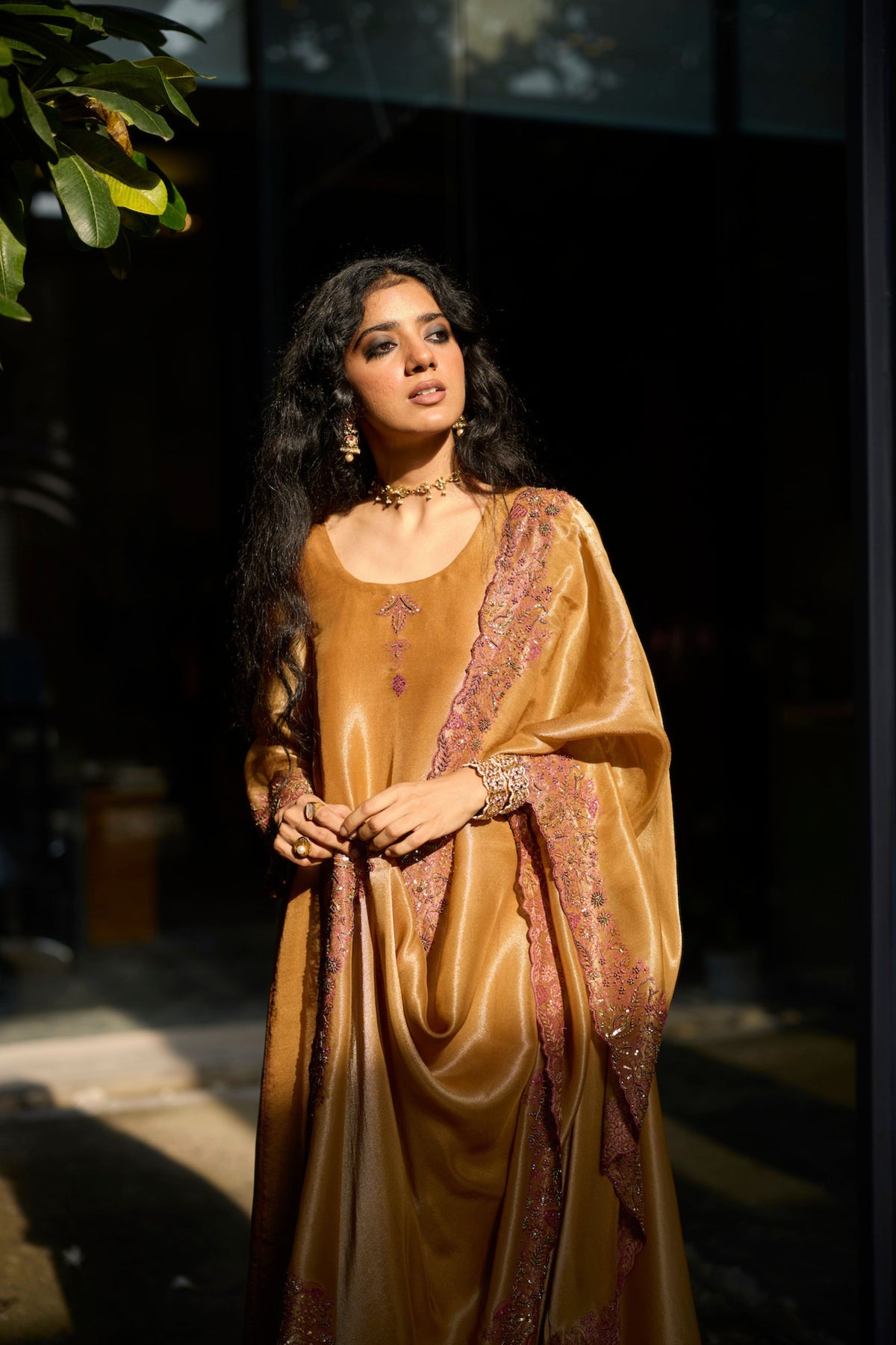 Mustard Dhara Kurta Set