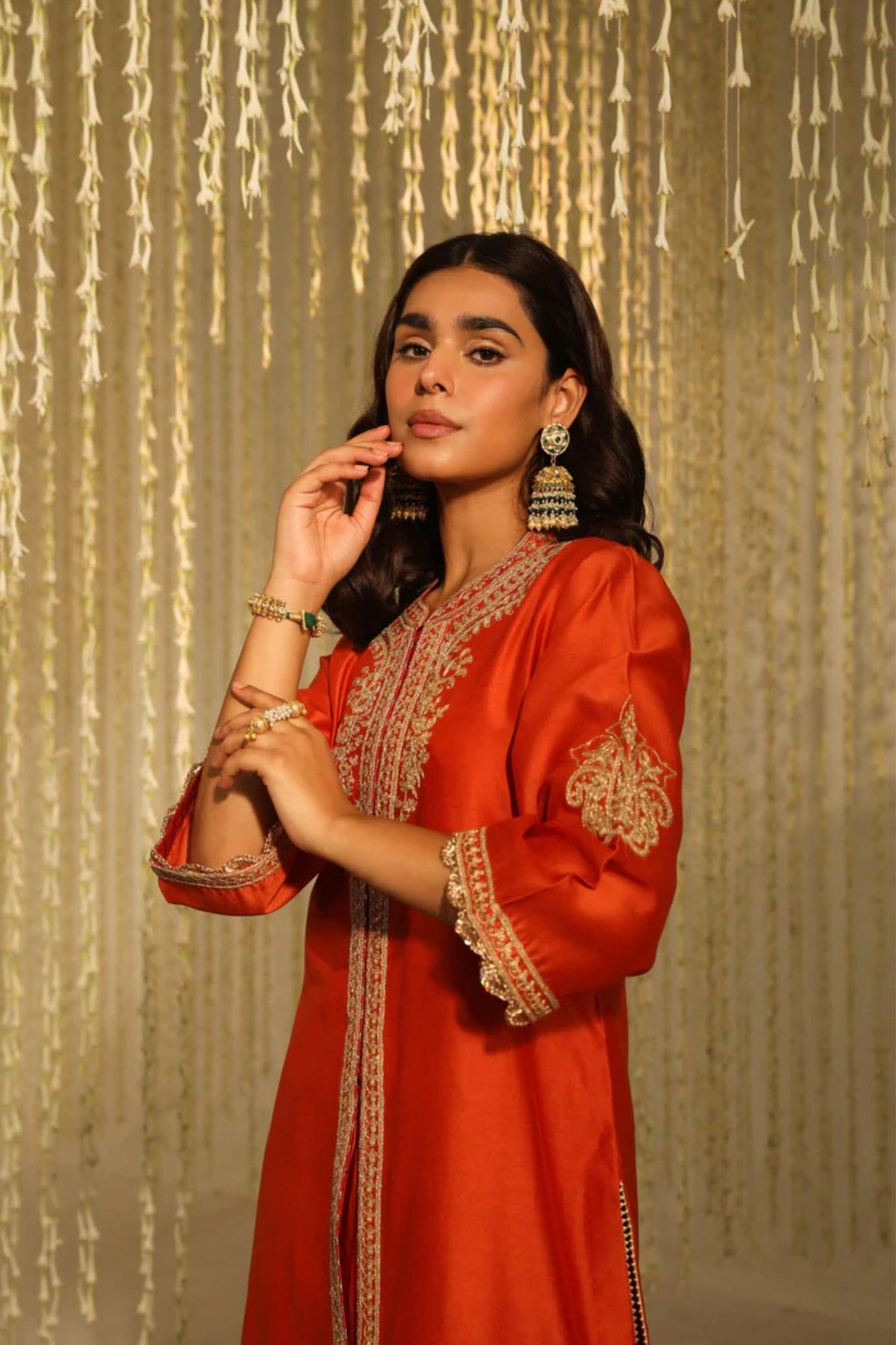 Gulbano Orange Kurta Set