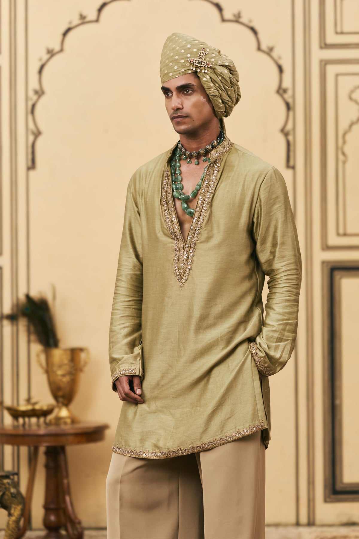 Zaitooni Chanderi Kurta Set