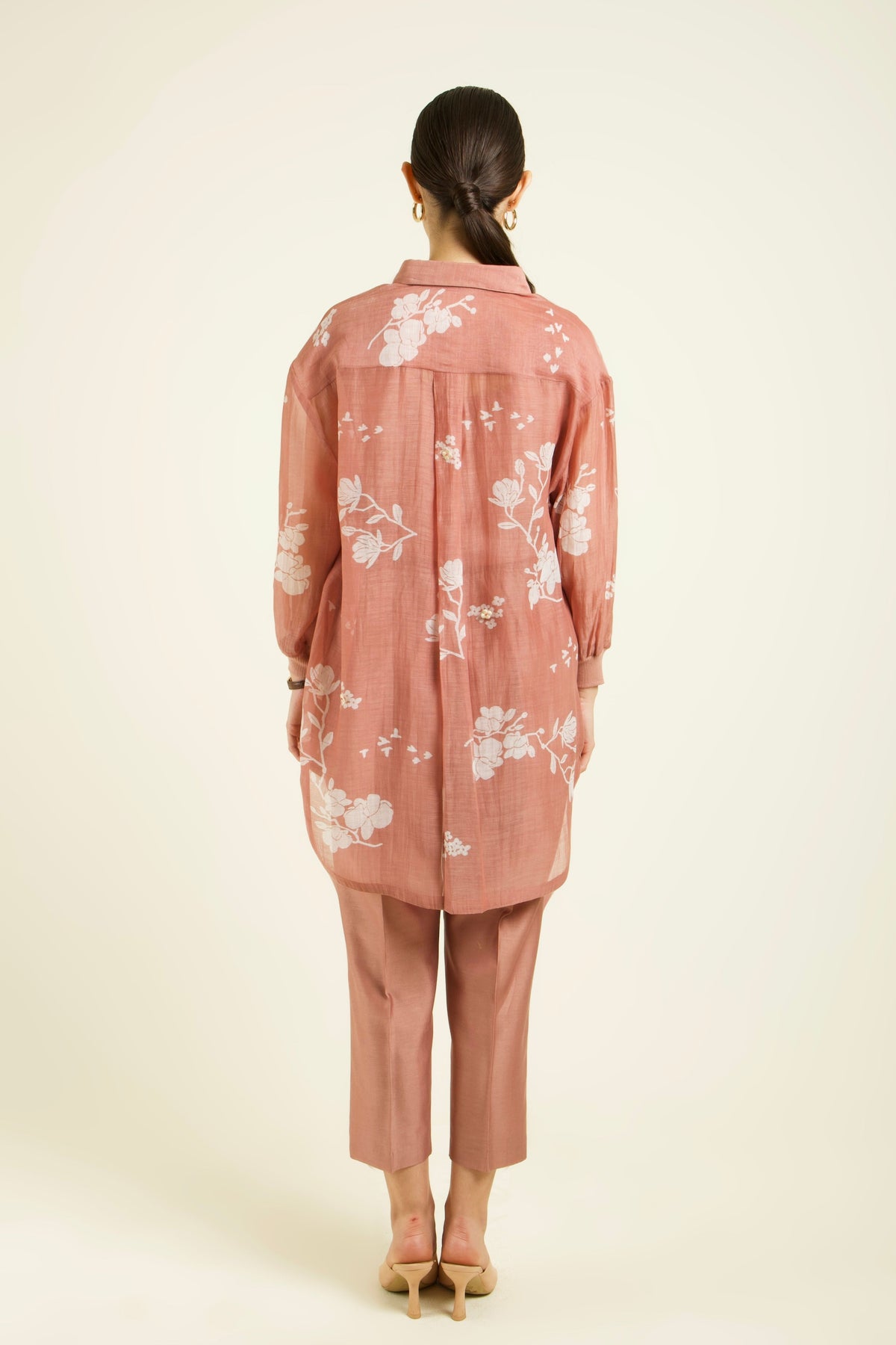 Almond Chanderi Co-ord Set
