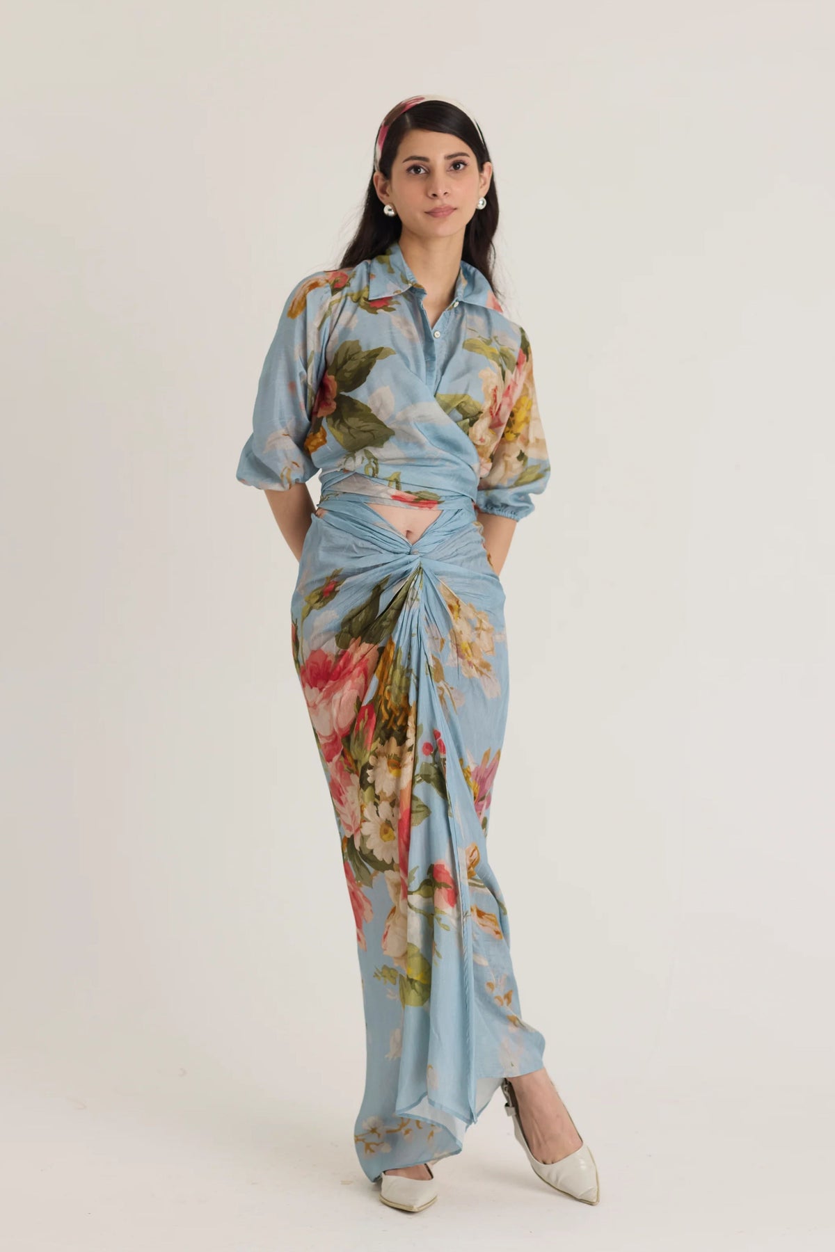 Taffy Tie-up Top &amp; Skirt Set