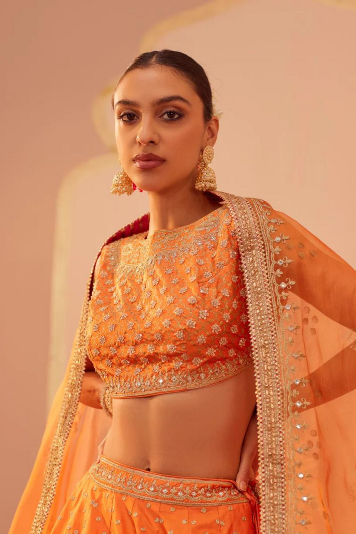 Tanisha Orange Lehenga Set