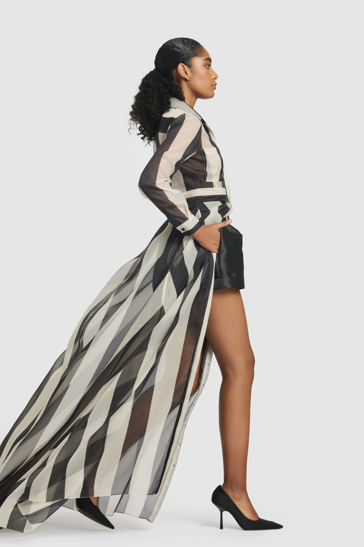 Black &amp; White Shirt Dress