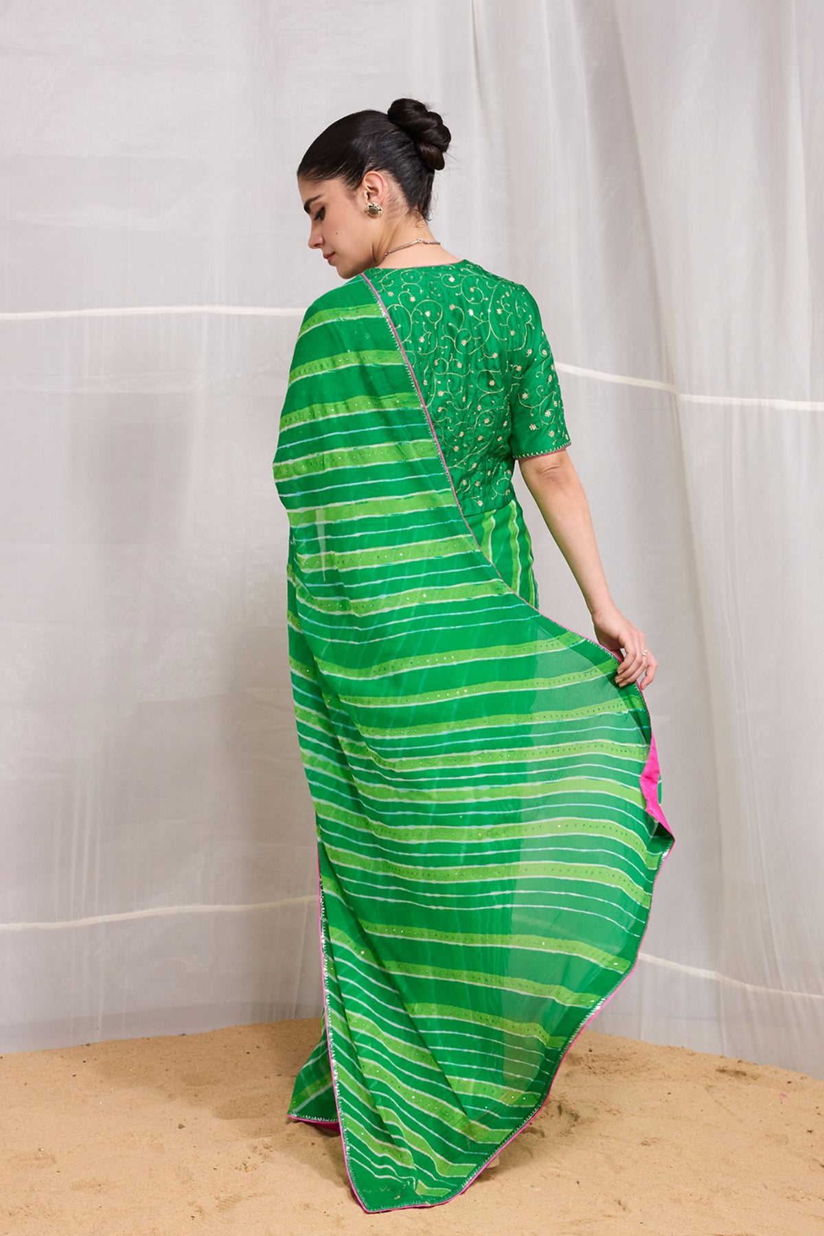 Green Tarang Saree Set