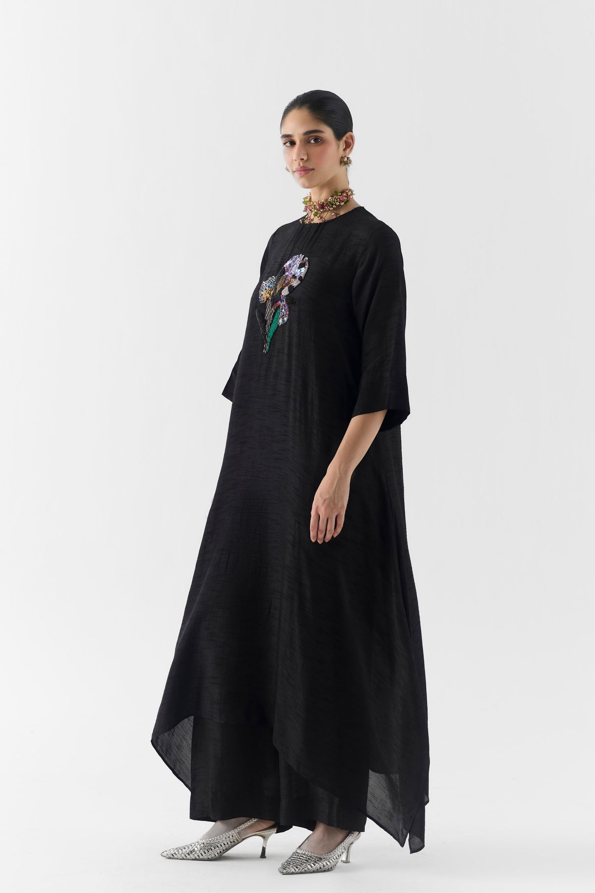 Black Rose Kurta Set