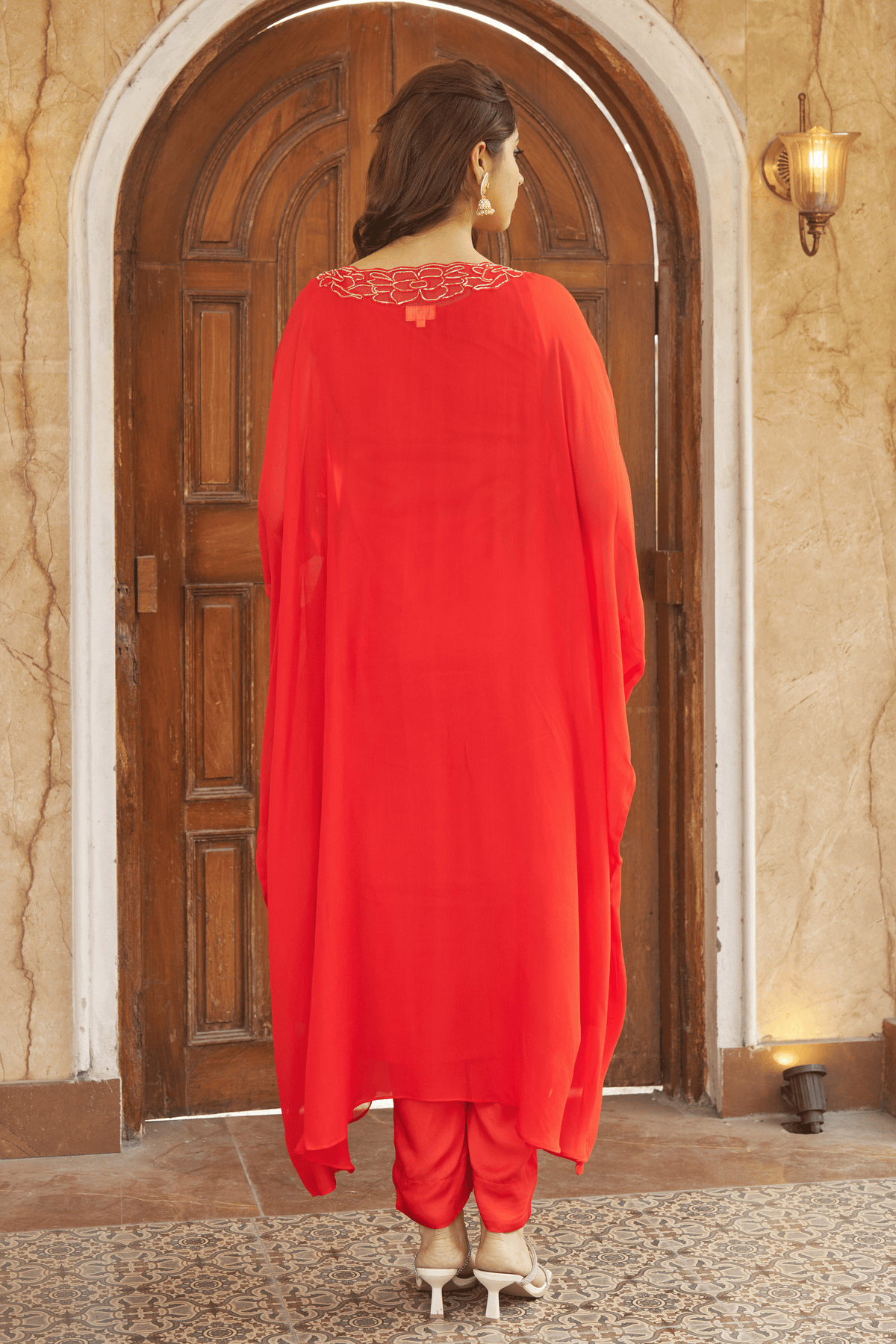 Ruya Burnt Orange Kaftan Set