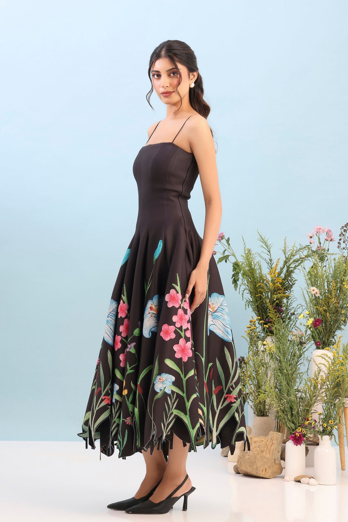 Printed Panel Dress