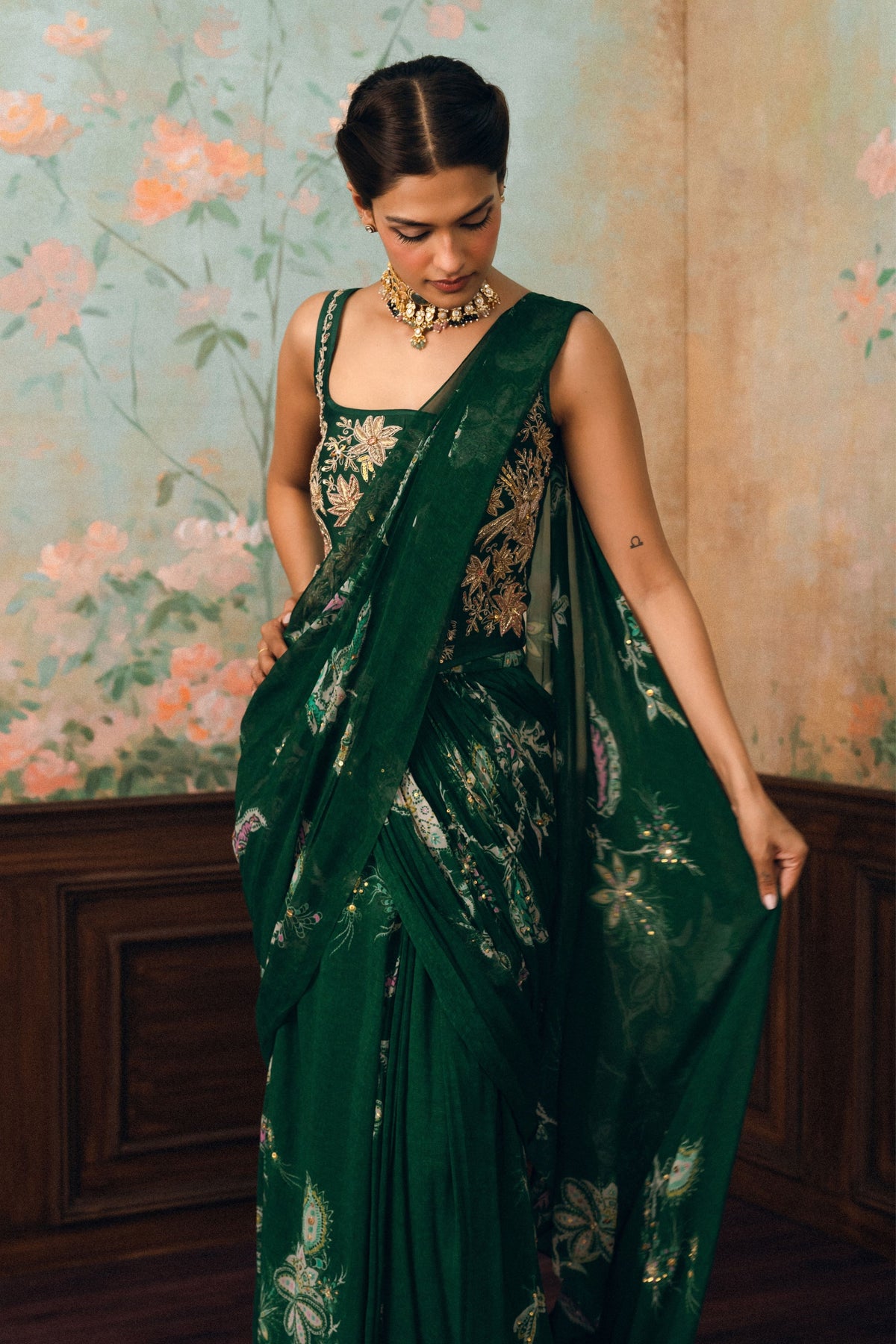 Sofia Draped Saree Set