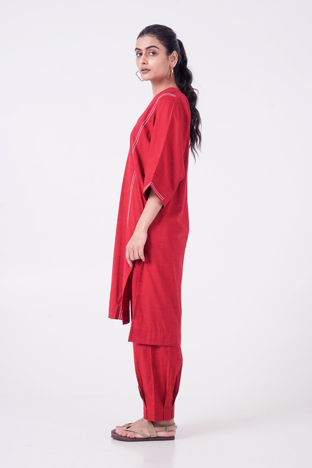 Ease Red Tunic Set