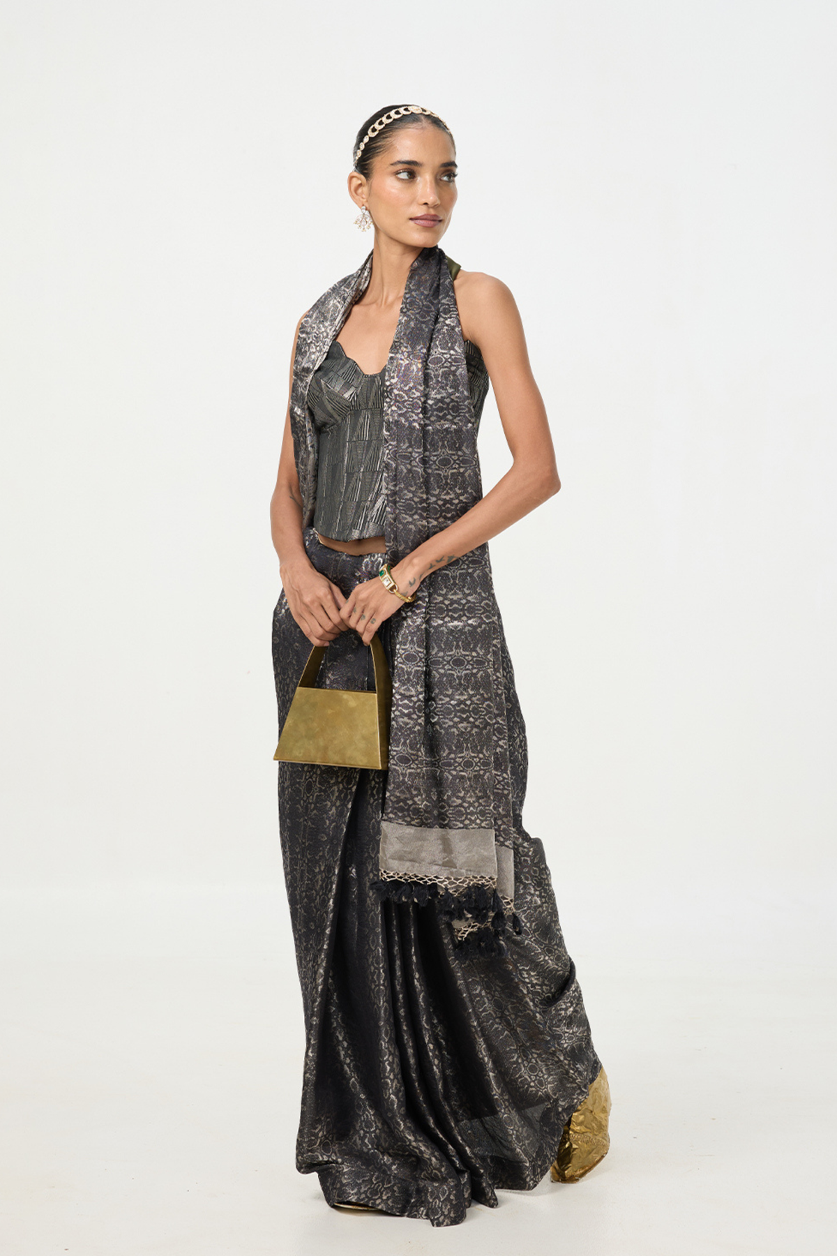 Noir Tissue Saree