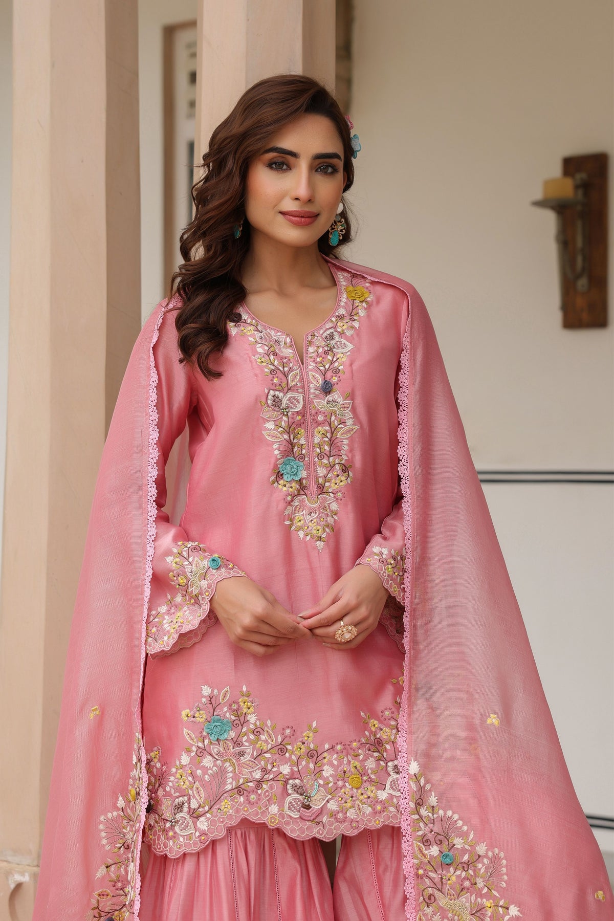 Gulzar Embroidered Sharara Set