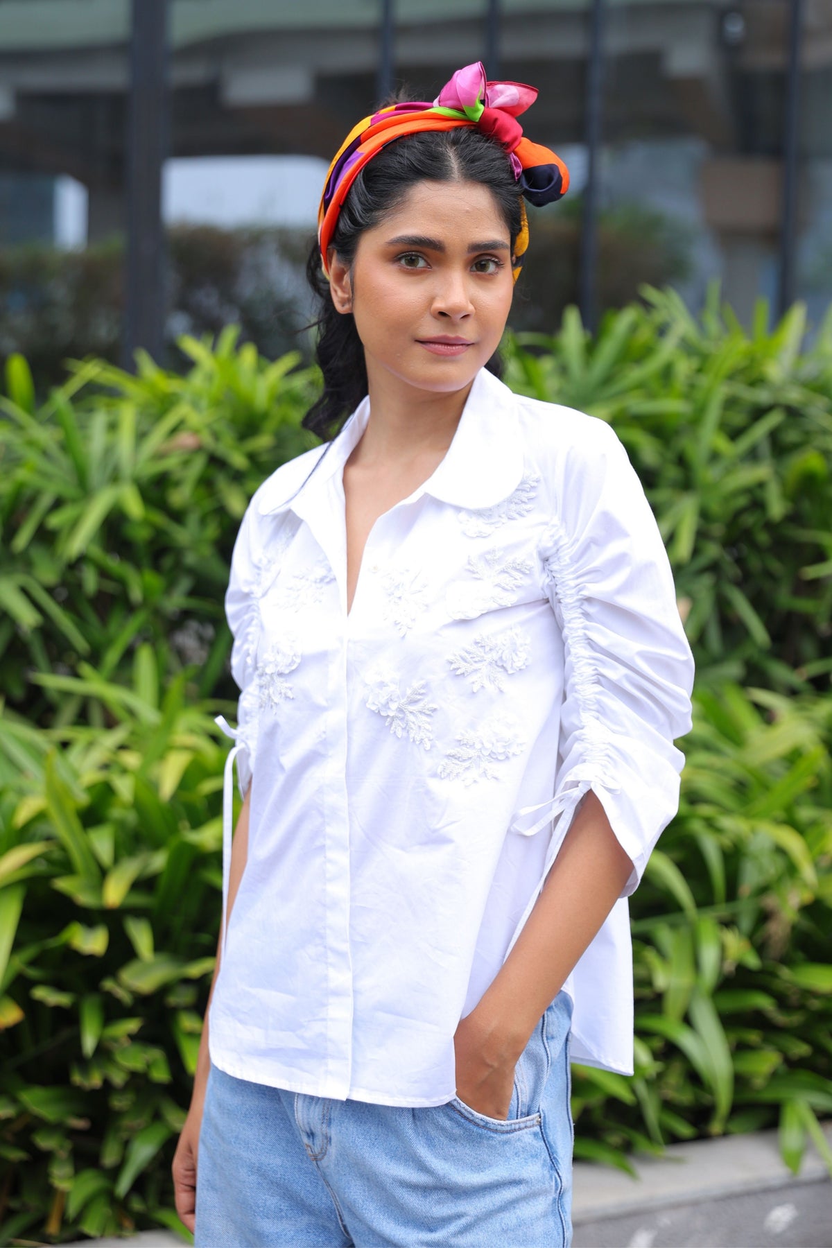 Cummberband White Shirt