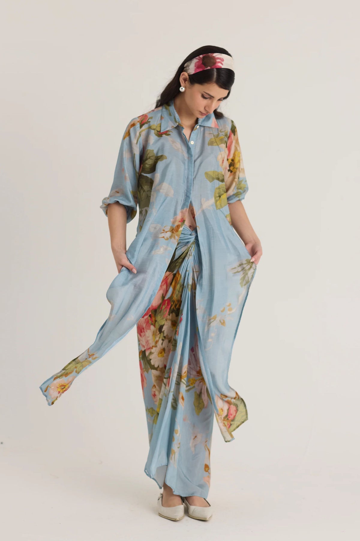Taffy Tie-up Top &amp; Skirt Set