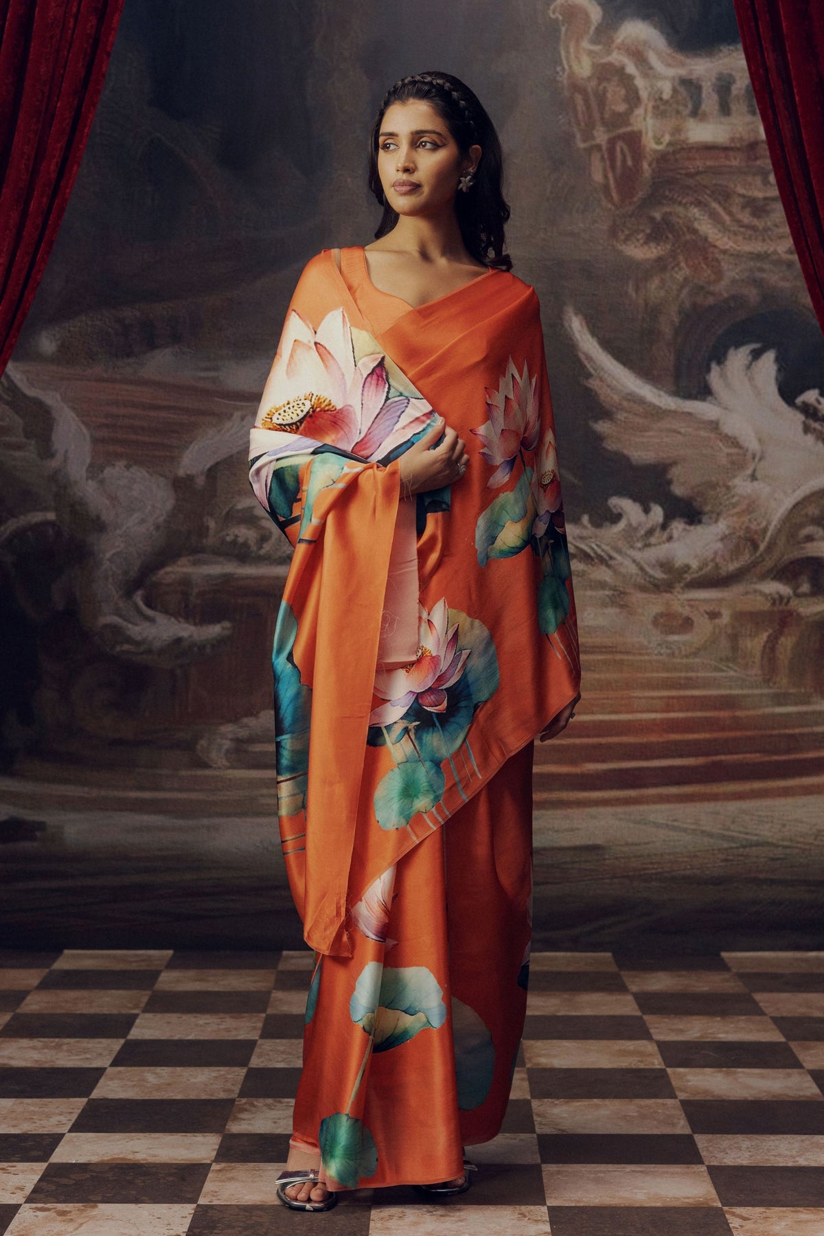 Anita Saree in Burnt Sienna