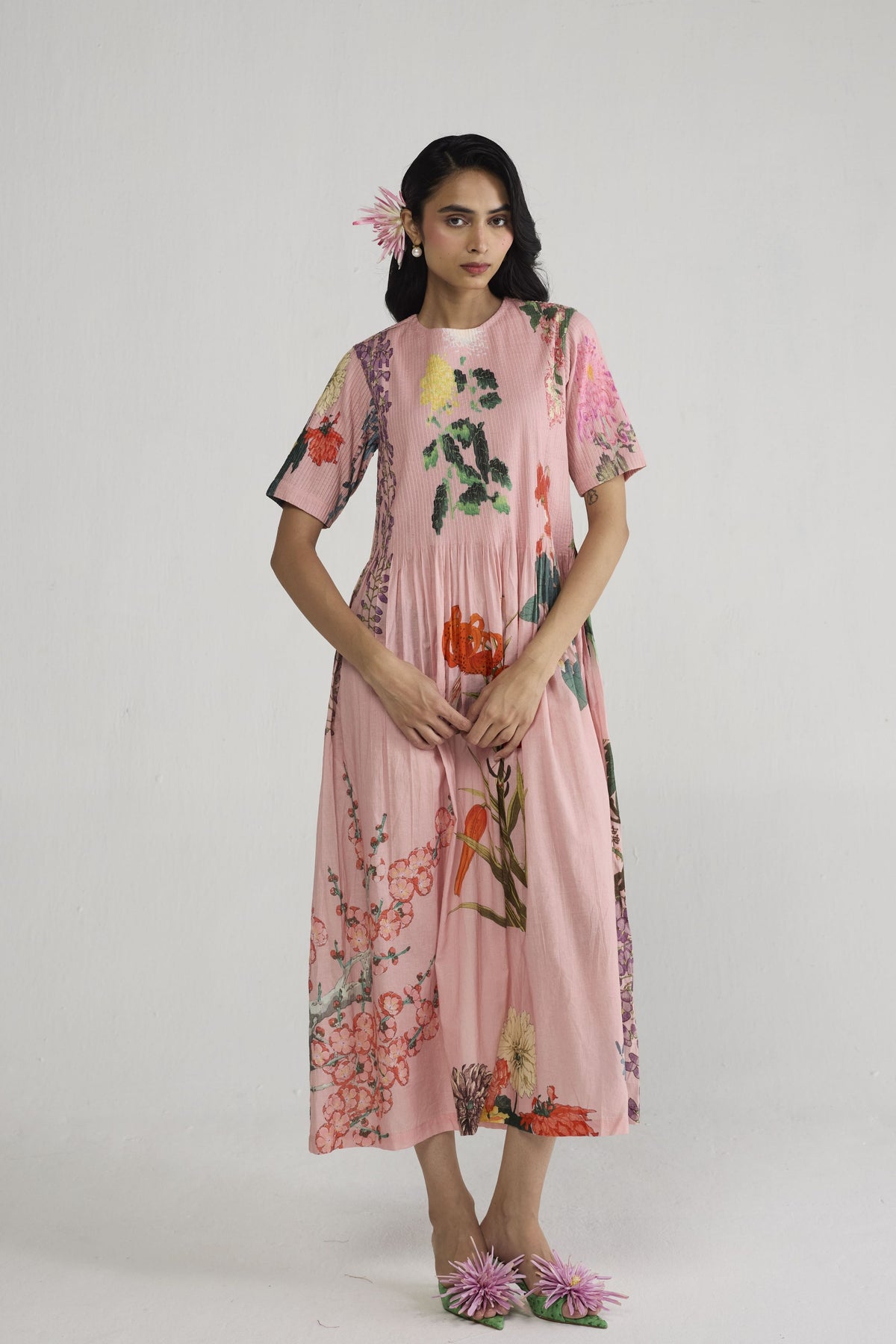 Sakura Pintucks Dress