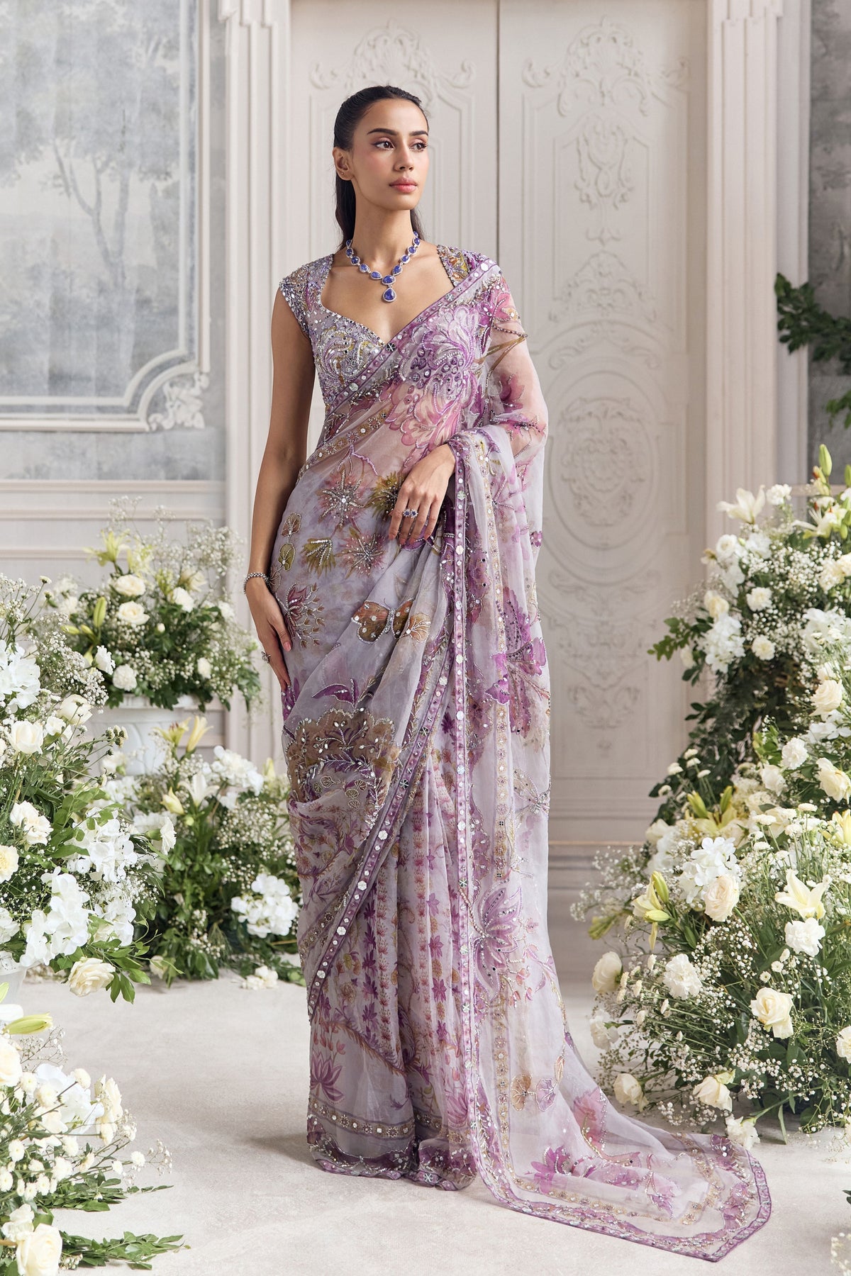 Farida Draped Saree Set