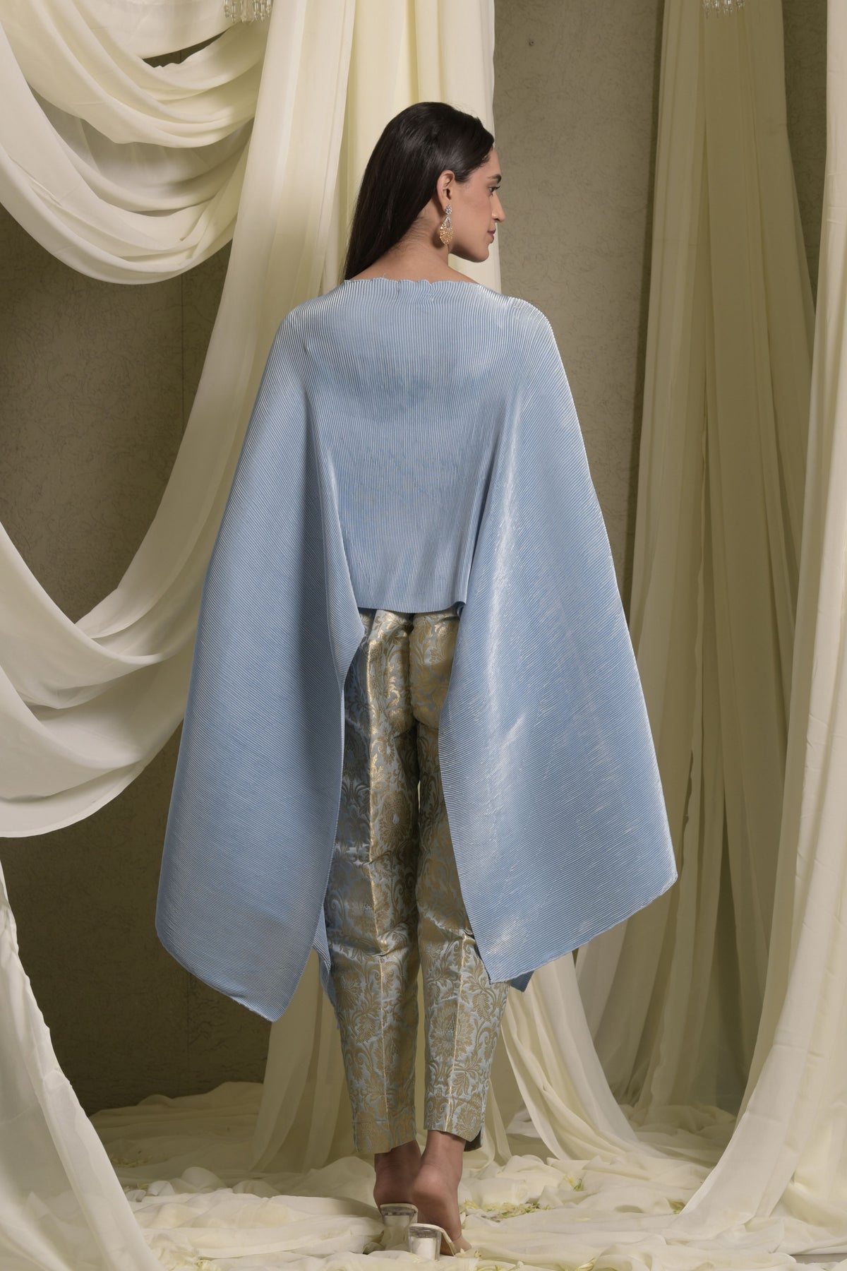 Divine Embroidered Cape Set