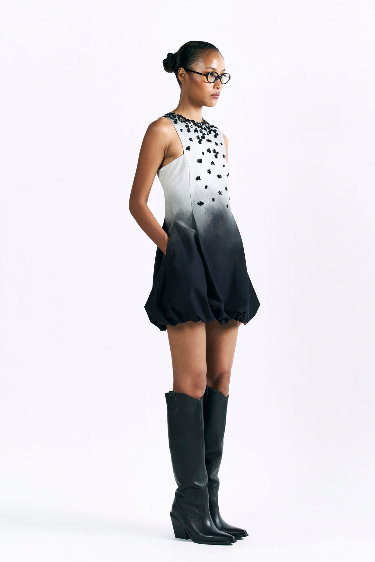Midnight Balloon Dress