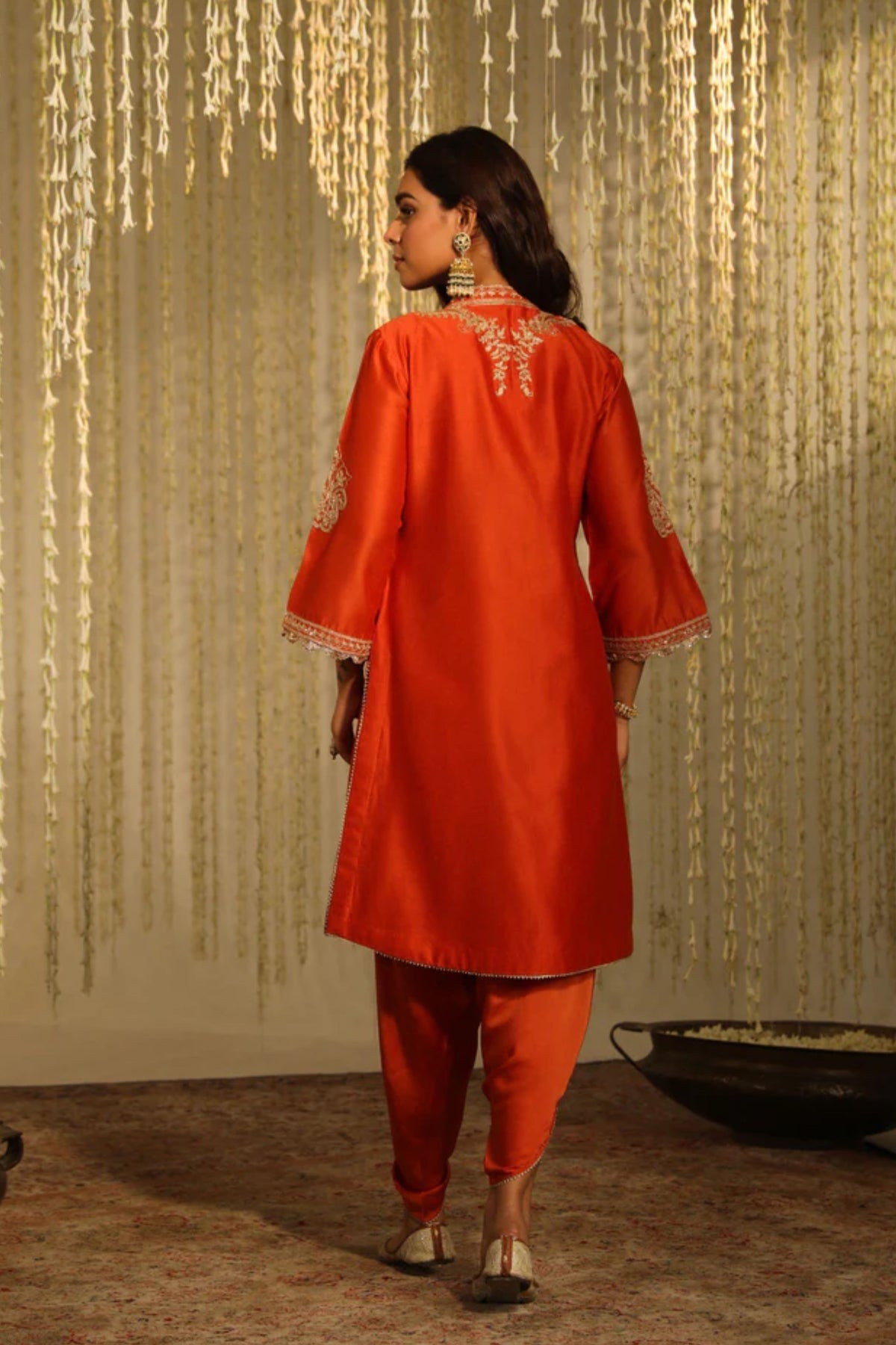 Gulbano Orange Kurta Set