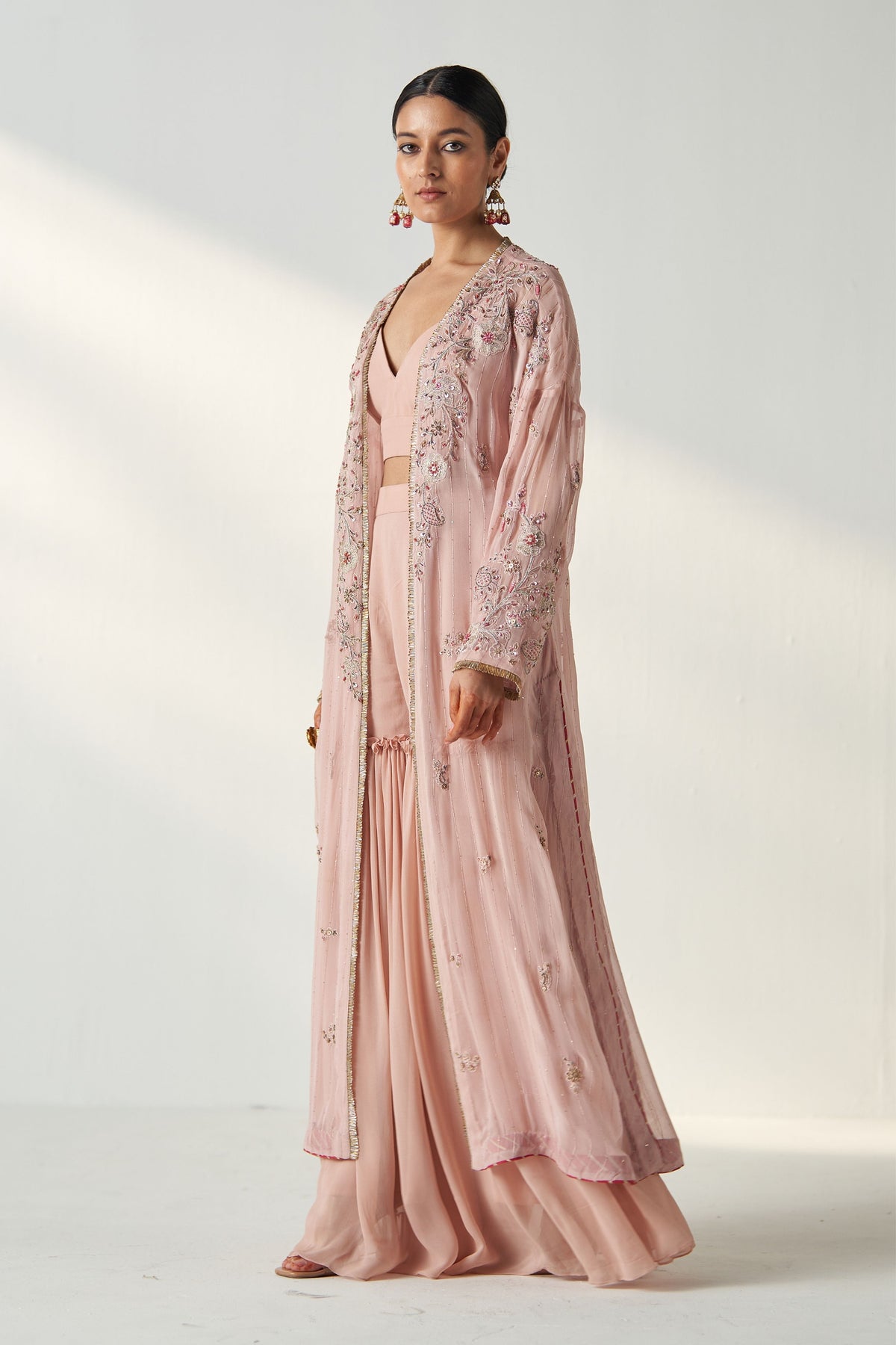 Nisha Blush Pink Gharara Set