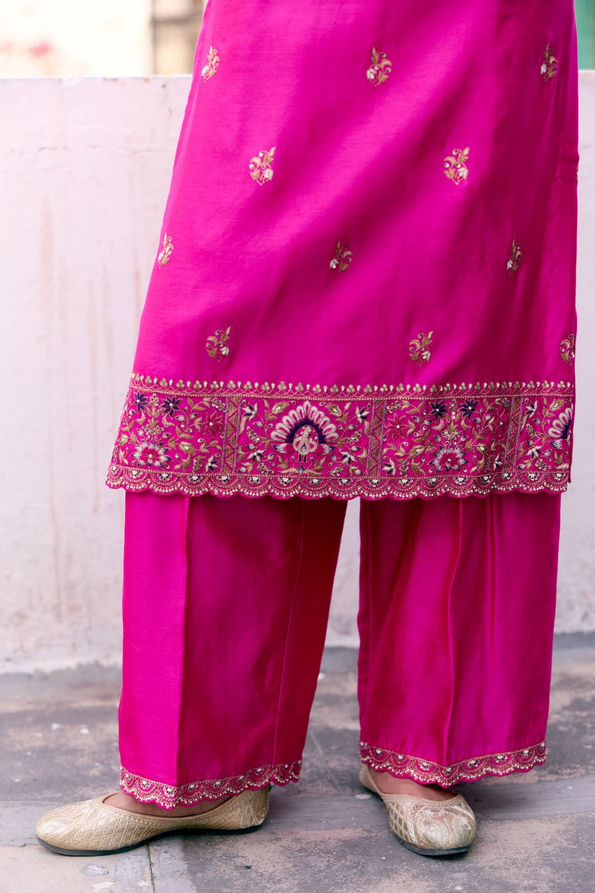 Peacock Bloom Kurta Set