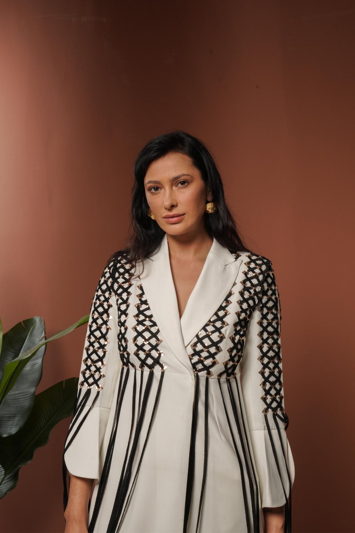 Braided Blazer With Pants