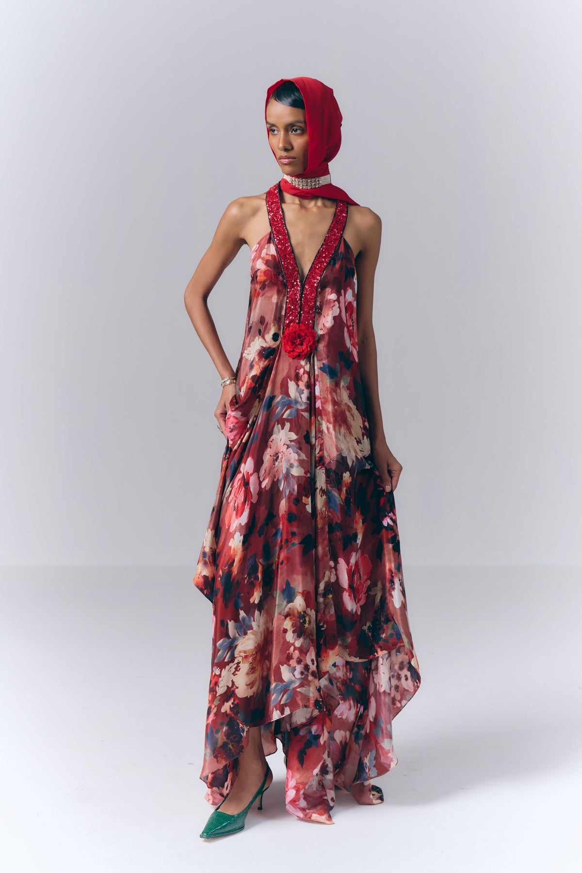 Bloom Printed Long Dress