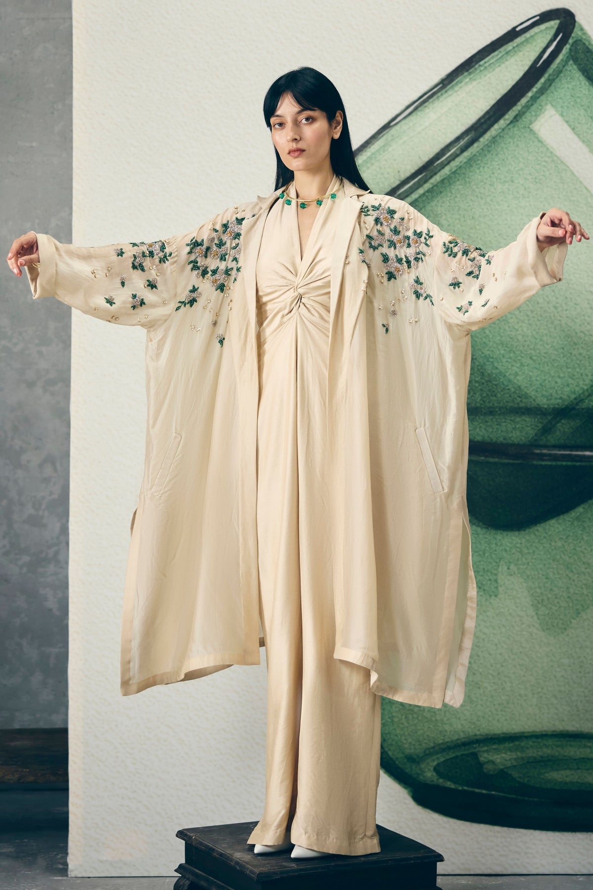 Shinju Ivory Jumpsuit Set