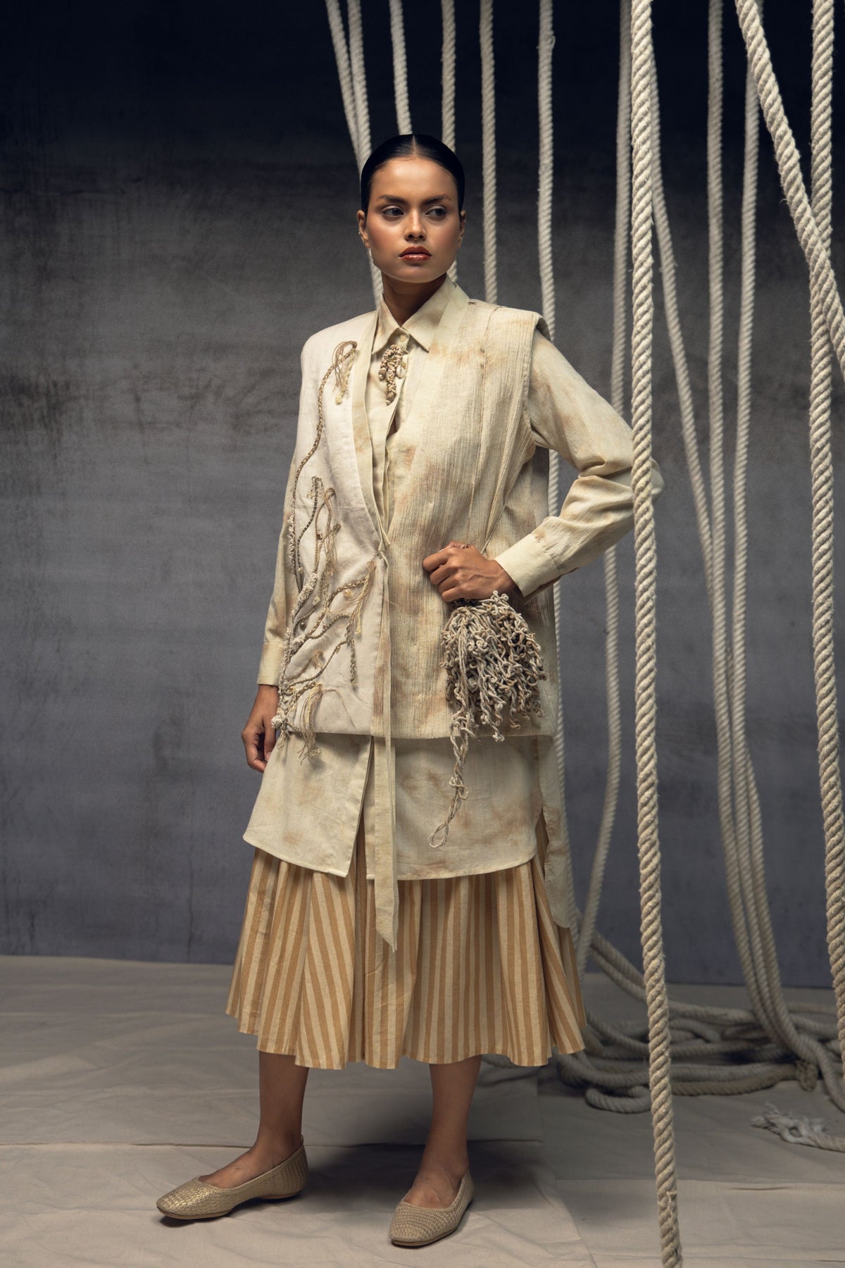 Khadi Embroidered Jacket
