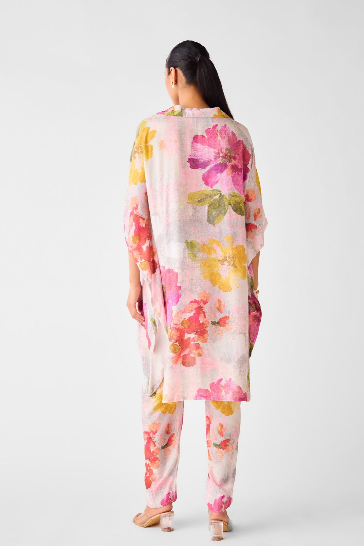 Grey Floral Muslin Co-ord Set