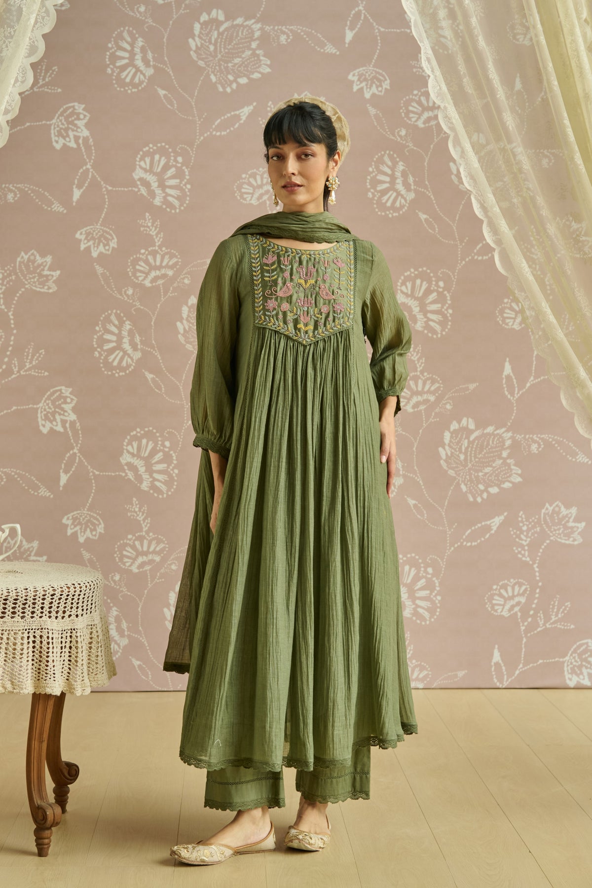 Green Naaz Kurta Set