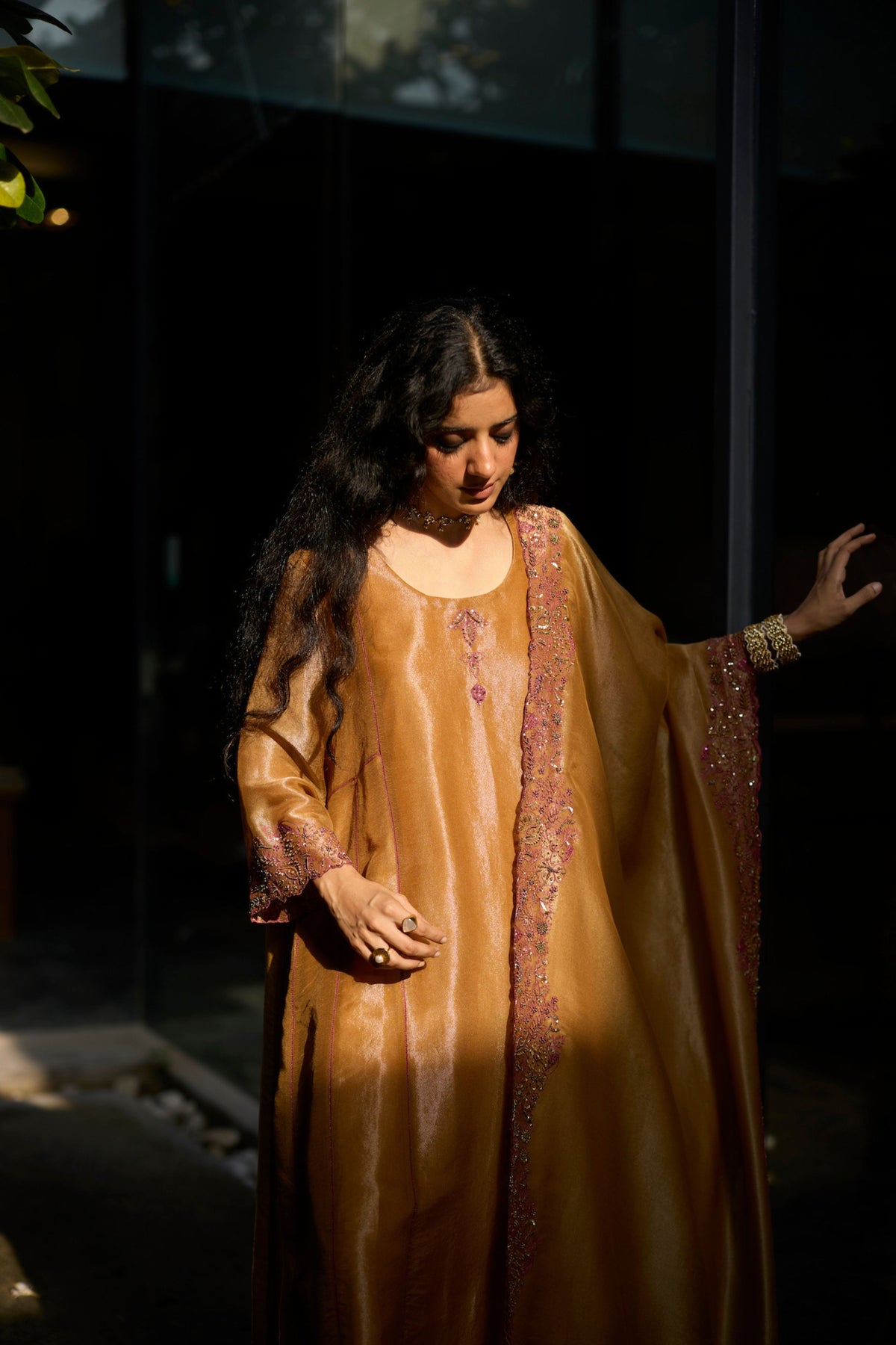 Mustard Dhara Kurta Set