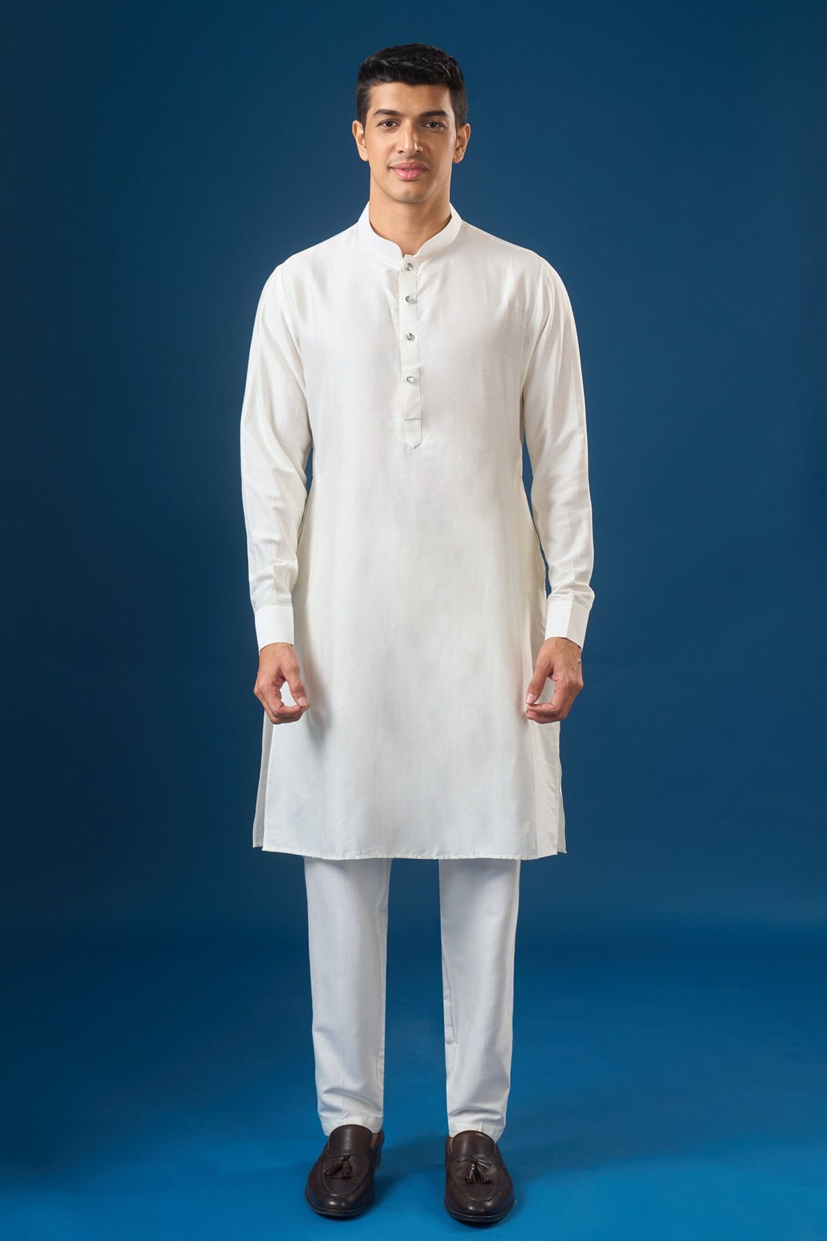 Off White Kurta-bundi Set