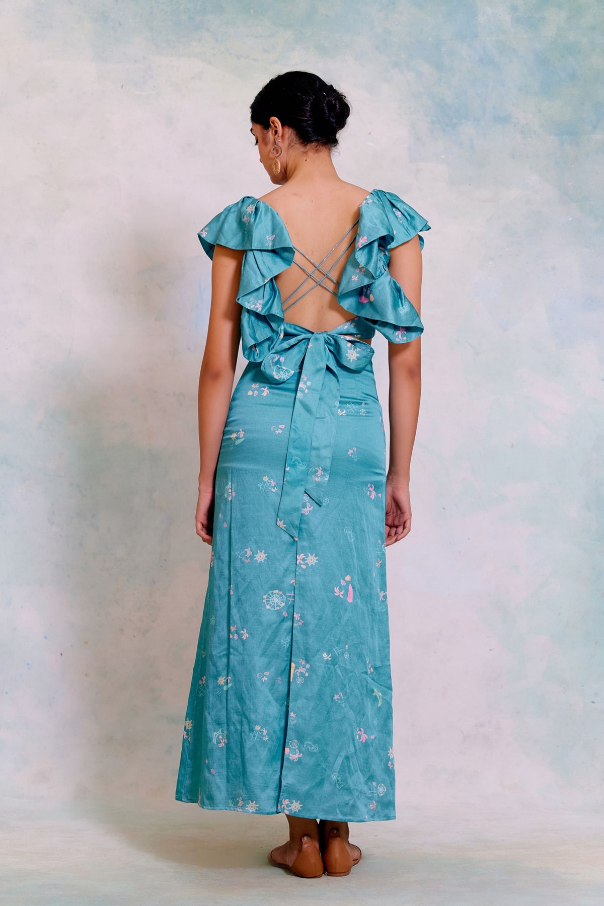 Edith Sea Blue Co-ord Set