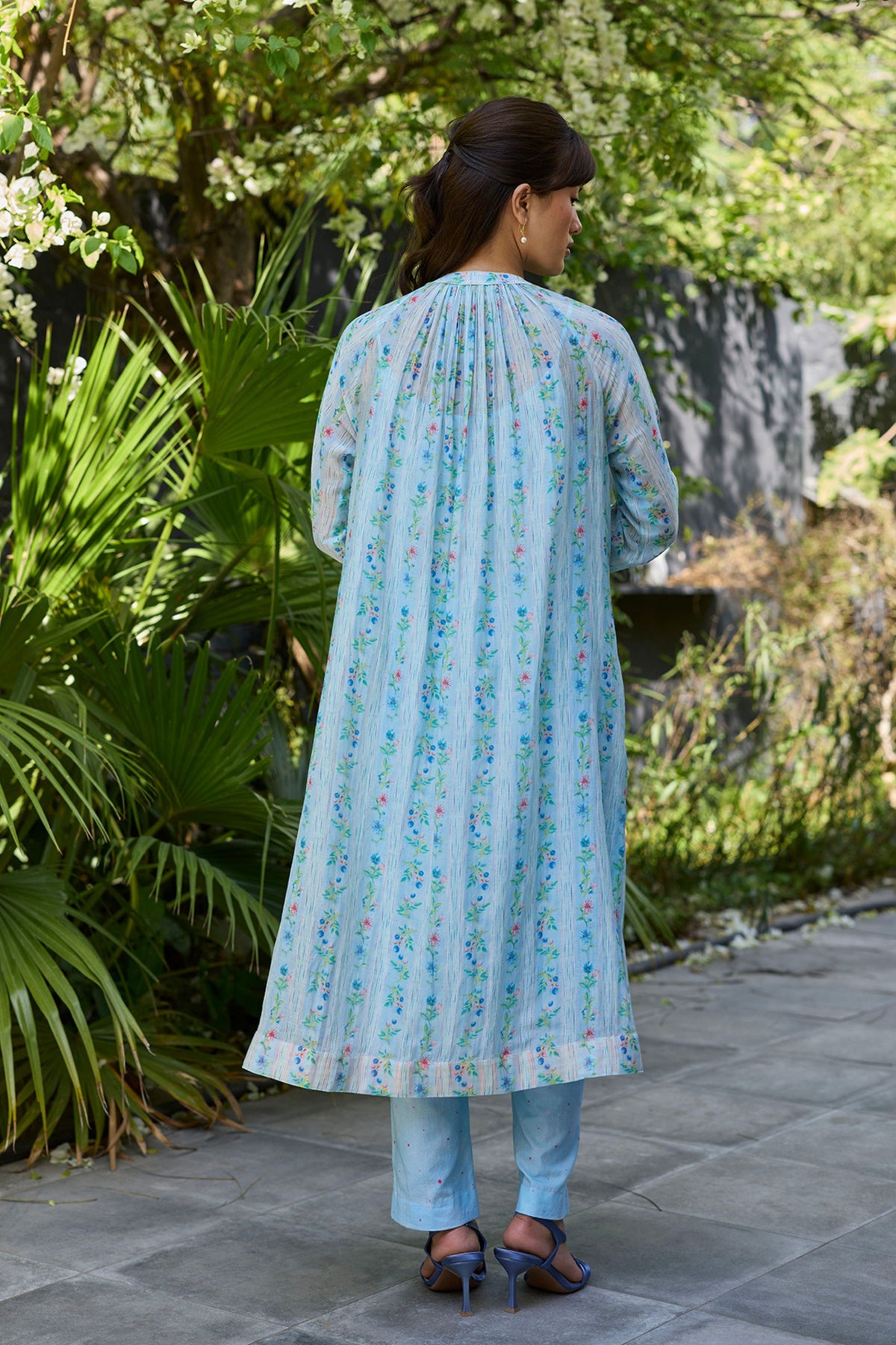 Hidden Orchard Blue Kurta Set