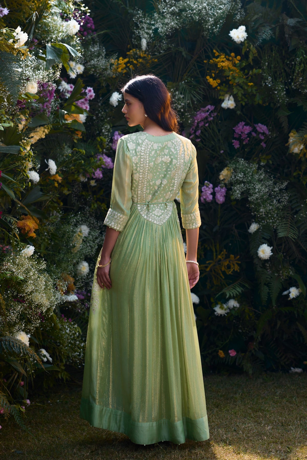 Mist Green Anarkali Set