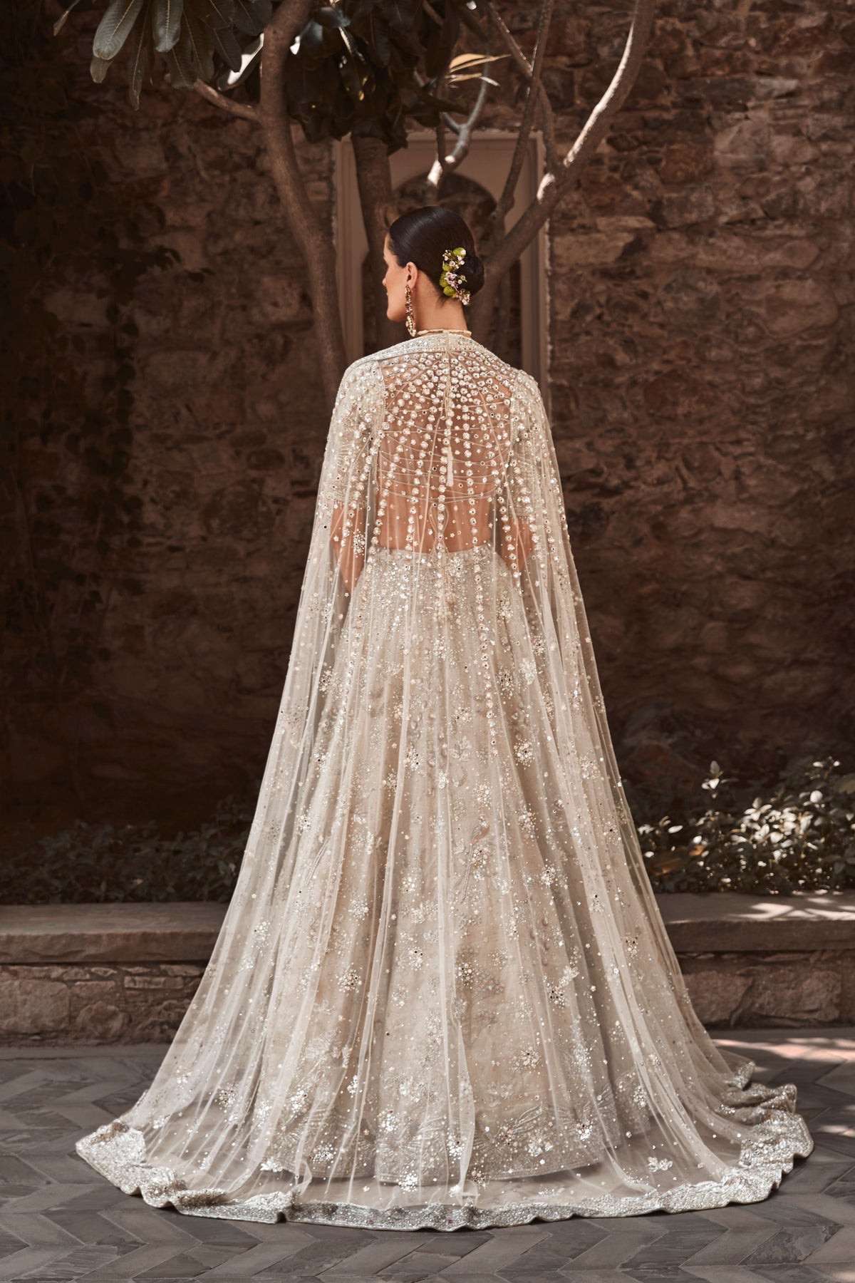 Silver Needle Winged Glory Lehenga