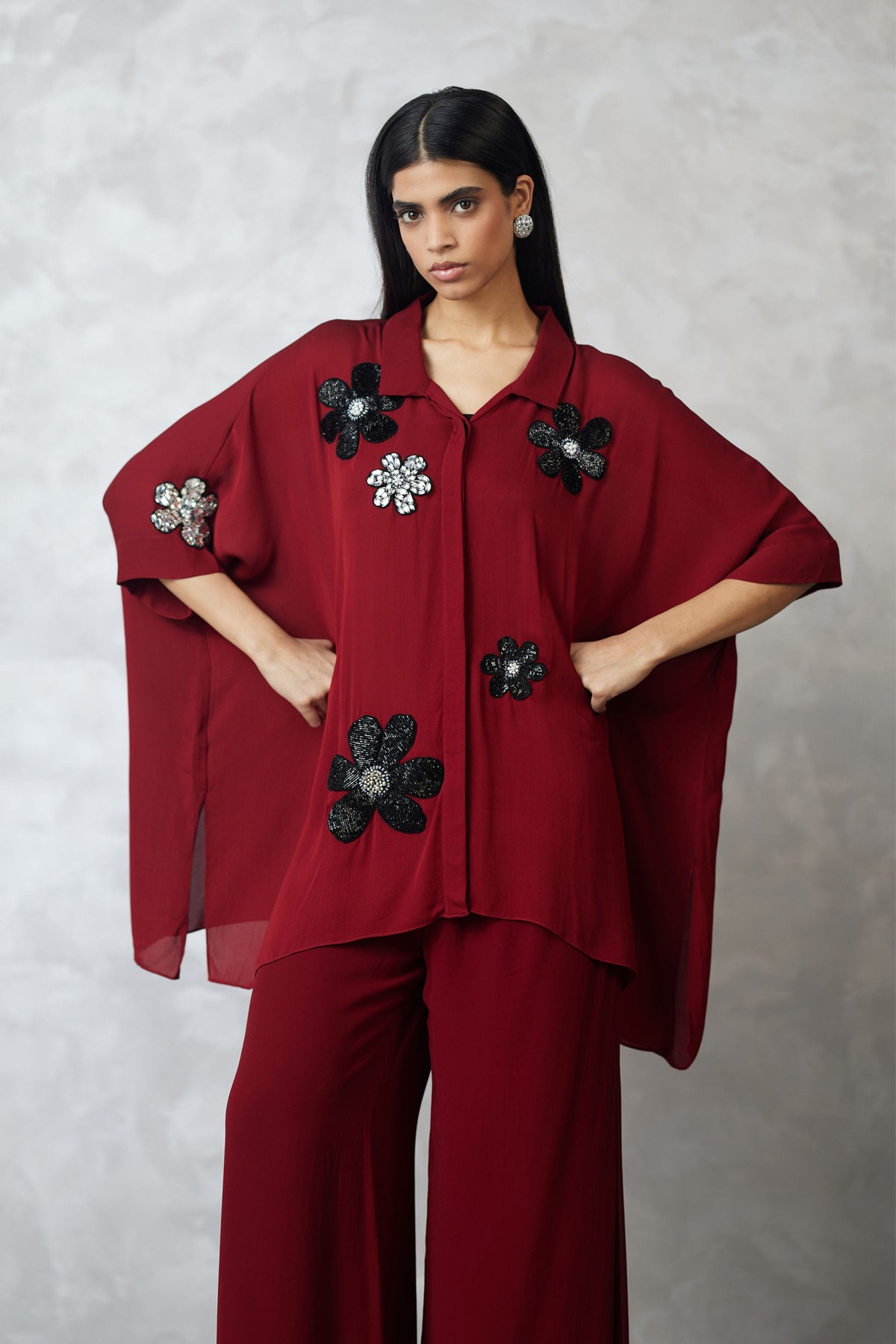 Maroon Florencio Co-ord Set