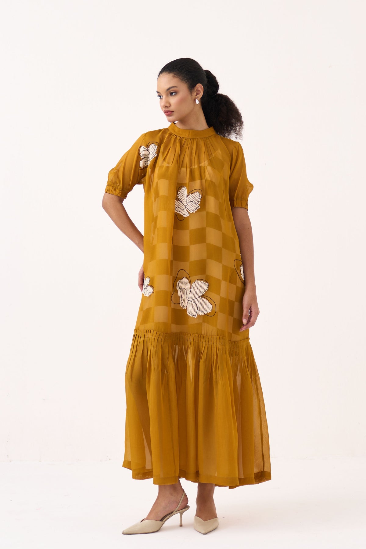 Floral Reversable Applique Dress