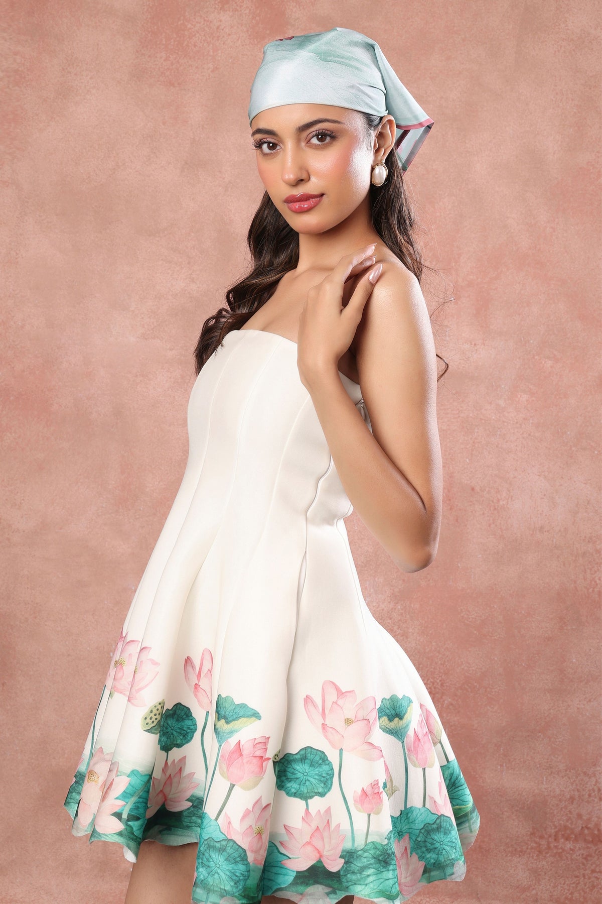 Short Plated Neoprene Dress